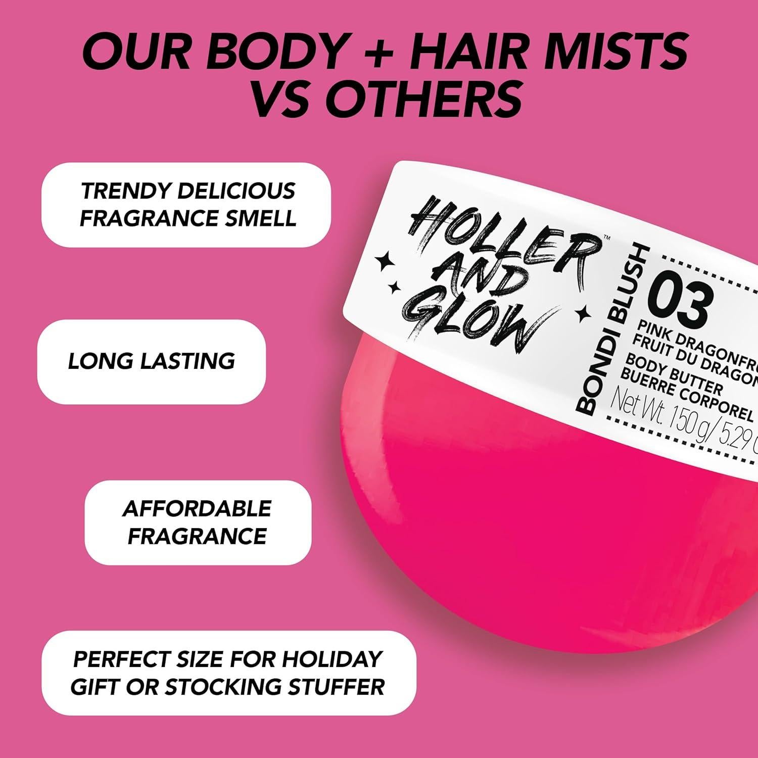 Manteca Corporal Holler and Glow Bondi Pink Dragonfruit 150g