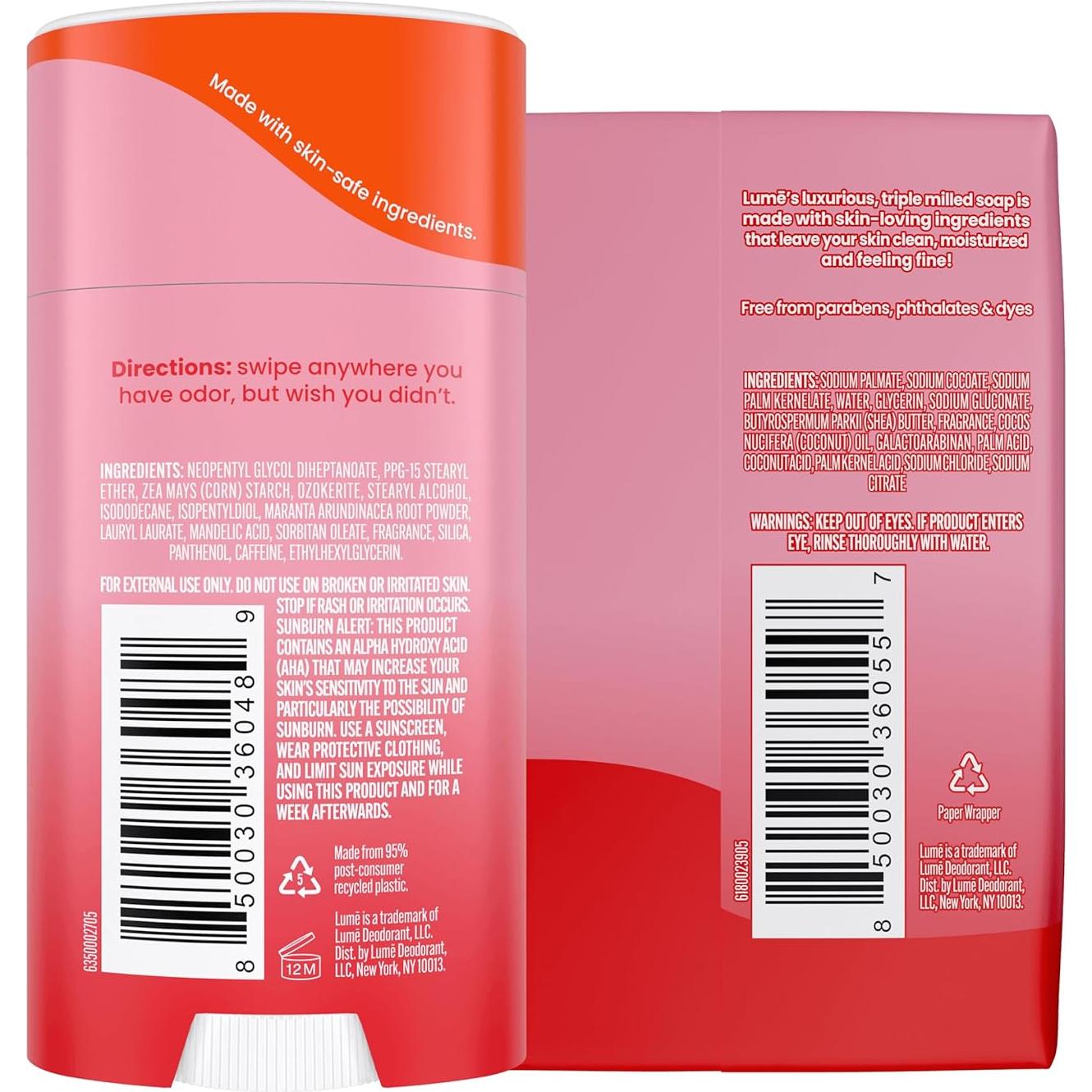 Desodorante y Jabón Lume Rosa Peonía - 2 Piezas 255g