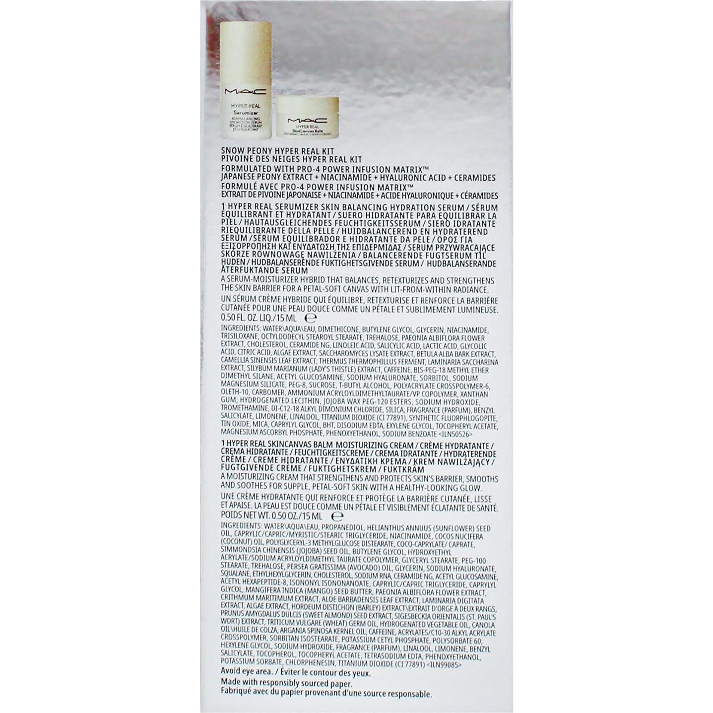 Kit de Peonía de Nieve MAC Hyper Real - 2 Piezas 14.17ml