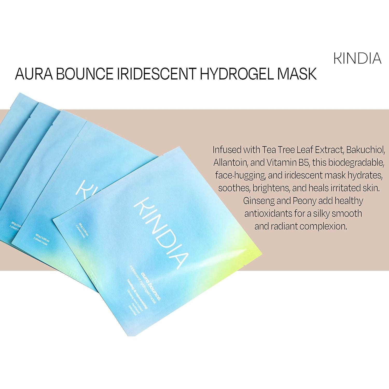 Mascarillas Faciales Coreanas KINDIA Aura Bounce Pack - 5 Unidades