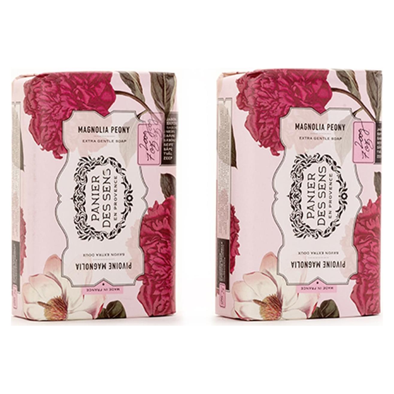 Jabón Natural Panier des Sens Magnolia Peonía 2x200g