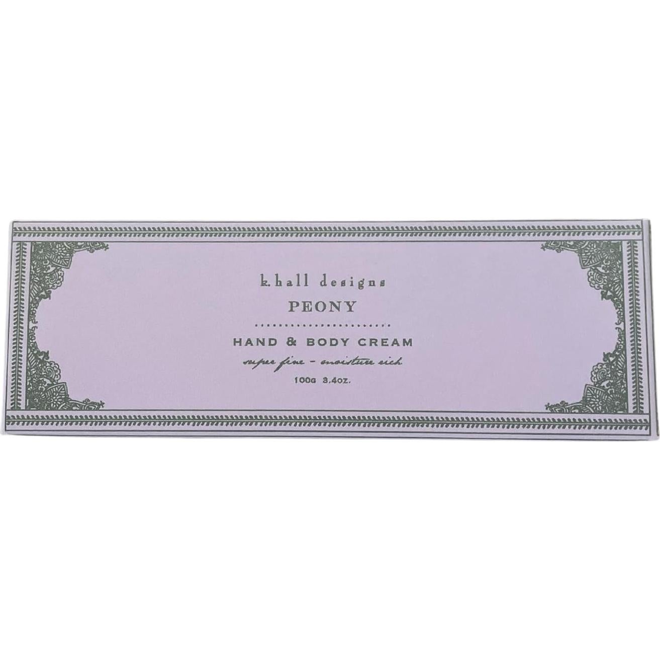 Crema de Manos y Cuerpo K. Hall Peonía 100 ml Hidratante