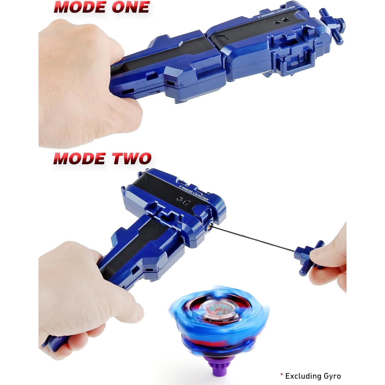 Bey Battling Tops Blade Burst X Launcher and Grip, BX String Launcher Right Spin String Launcher Grip DB Layer System Compatible with BX Bey Burst Series (Blue)