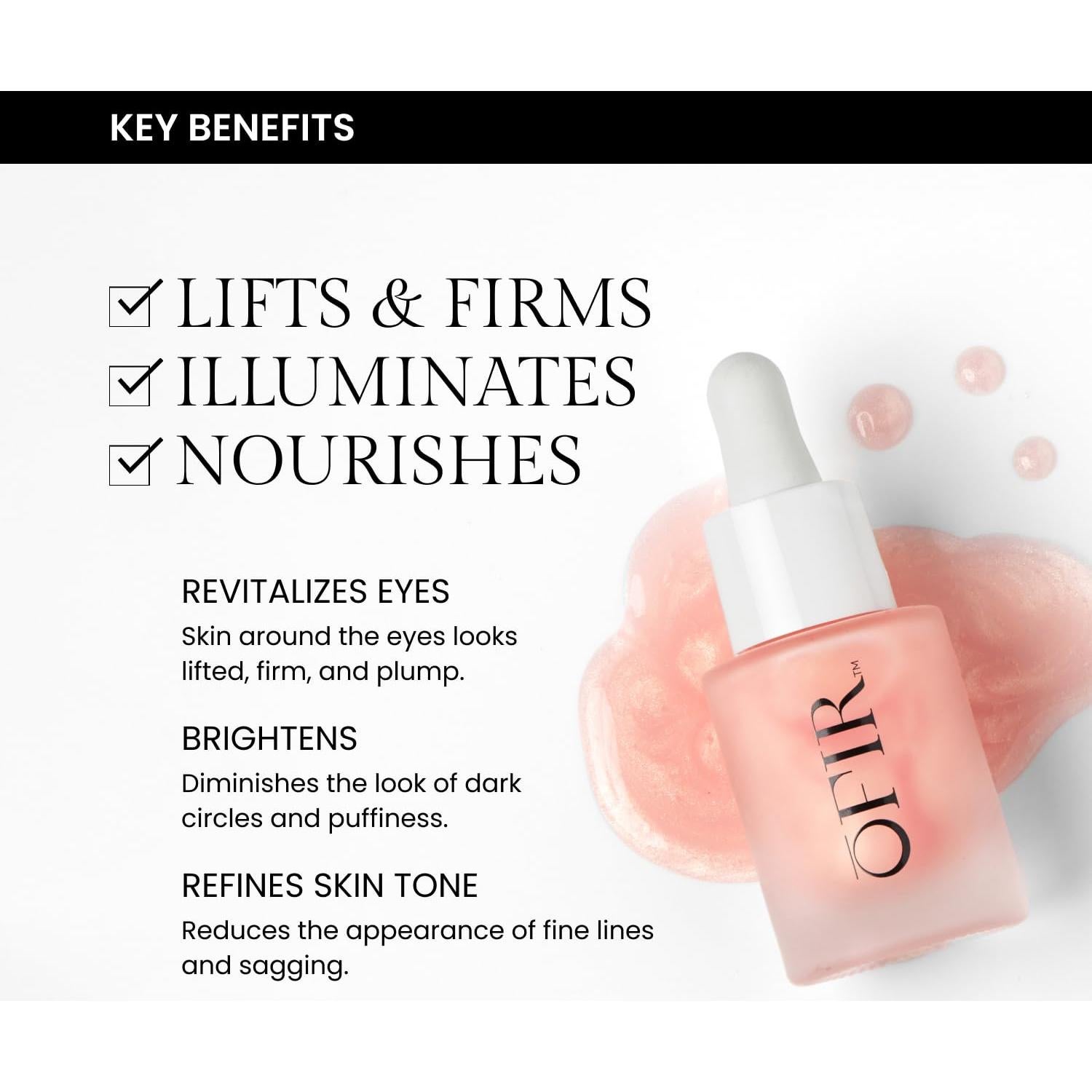 Suero Gel Iluminador para Ojos OFIR Bloom 14.79 ml - Hidratante y Lifting