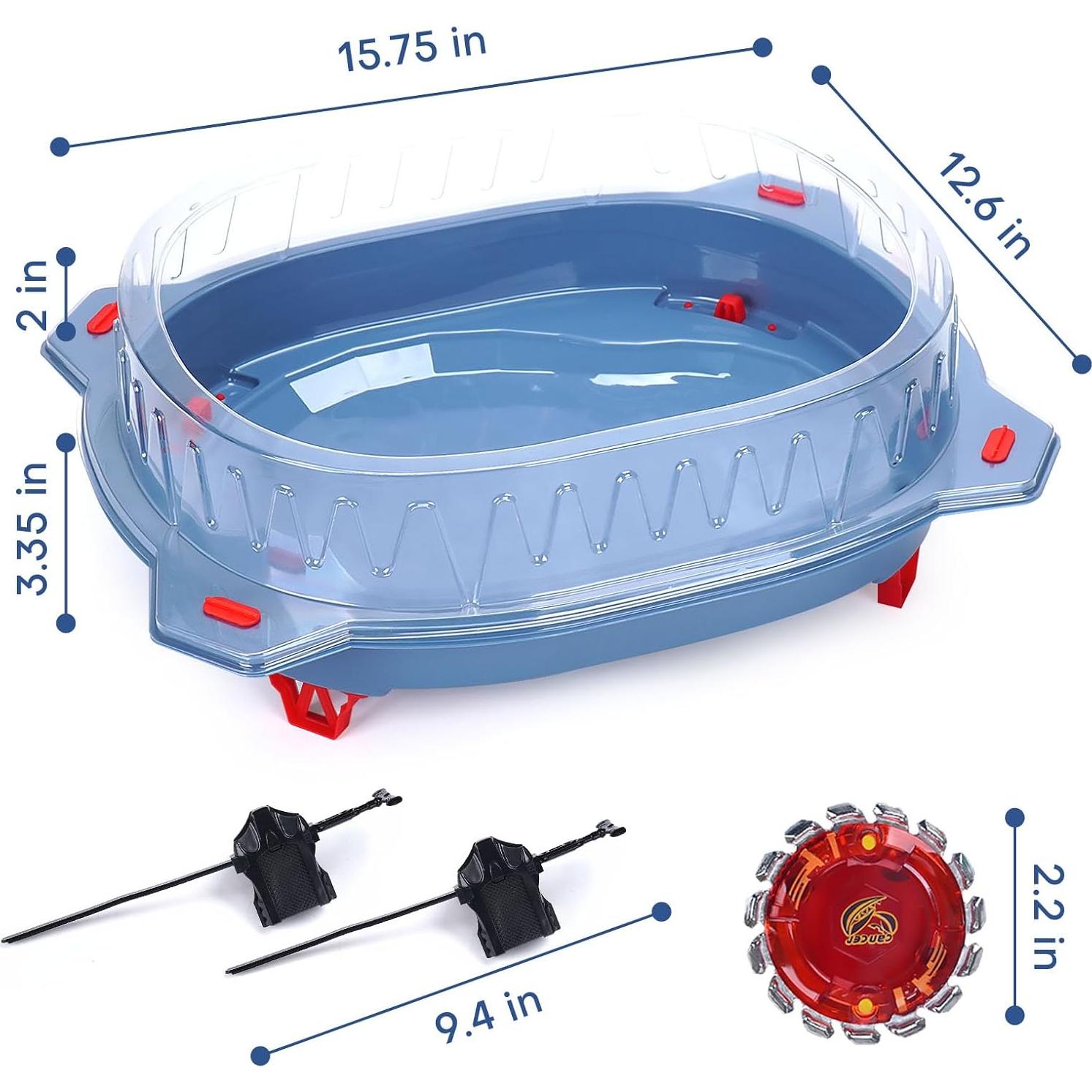 Juego de Peonzas Light Ignite BUPASAK con Estadio y Lanzadores