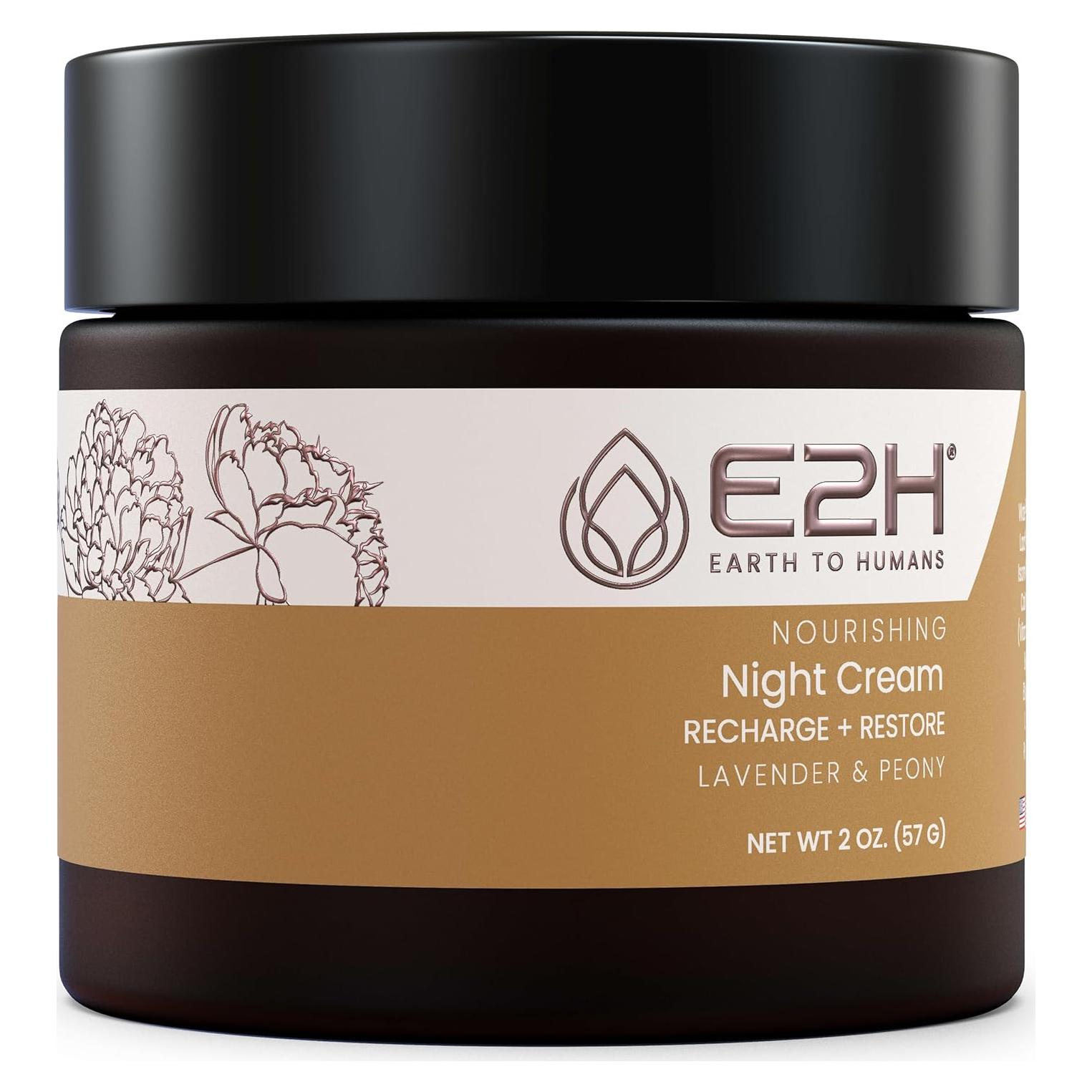Crema Nocturna Nutritiva E2H con Lavanda y Peonía 167g
