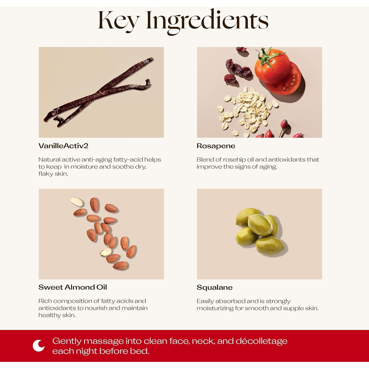 Crema Nocturna Trilogy Rosapene 59 ml - Hidratación Profunda