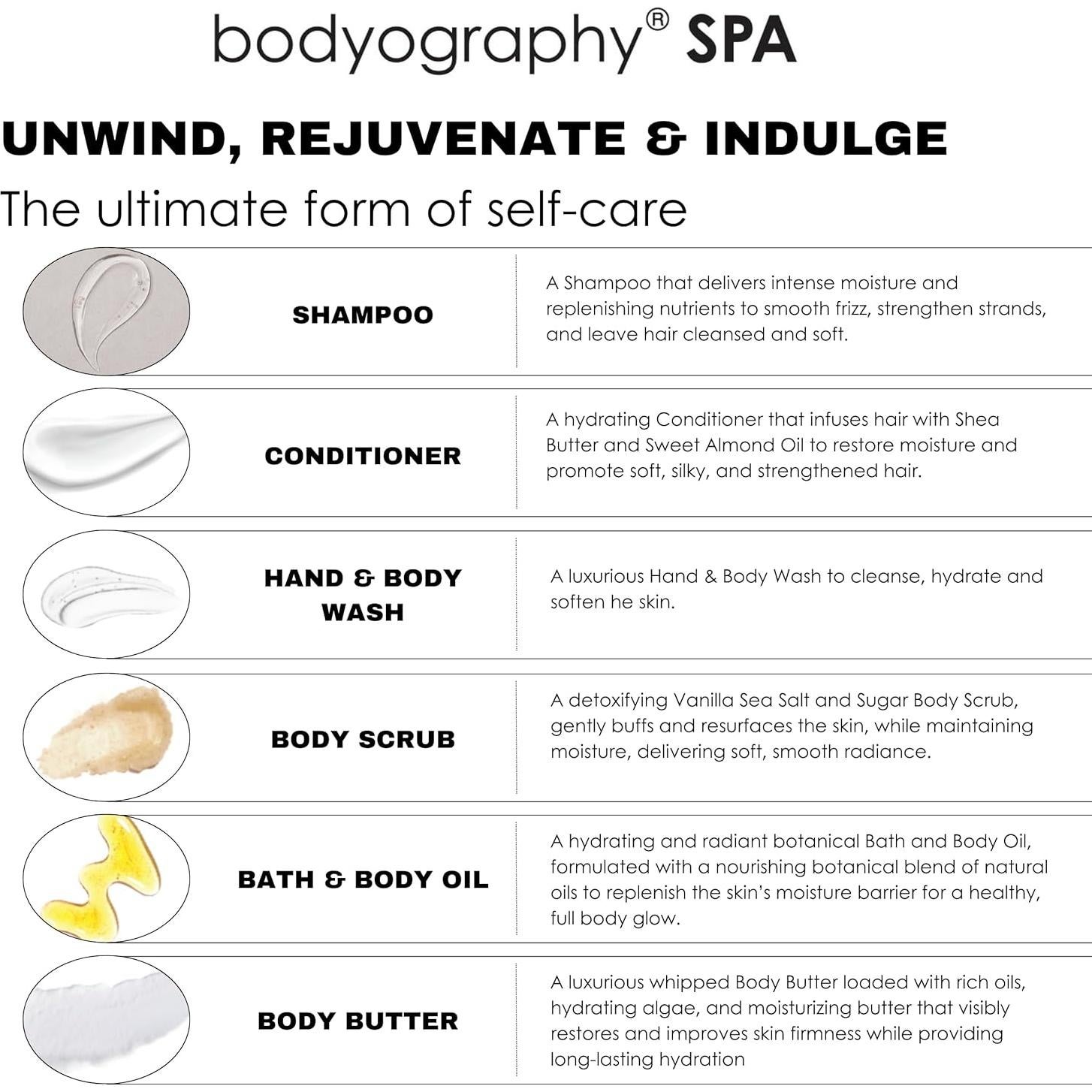 Aceite Corporal y de Baño Bodyography Spa 118 ml - Ámbar de Vainilla