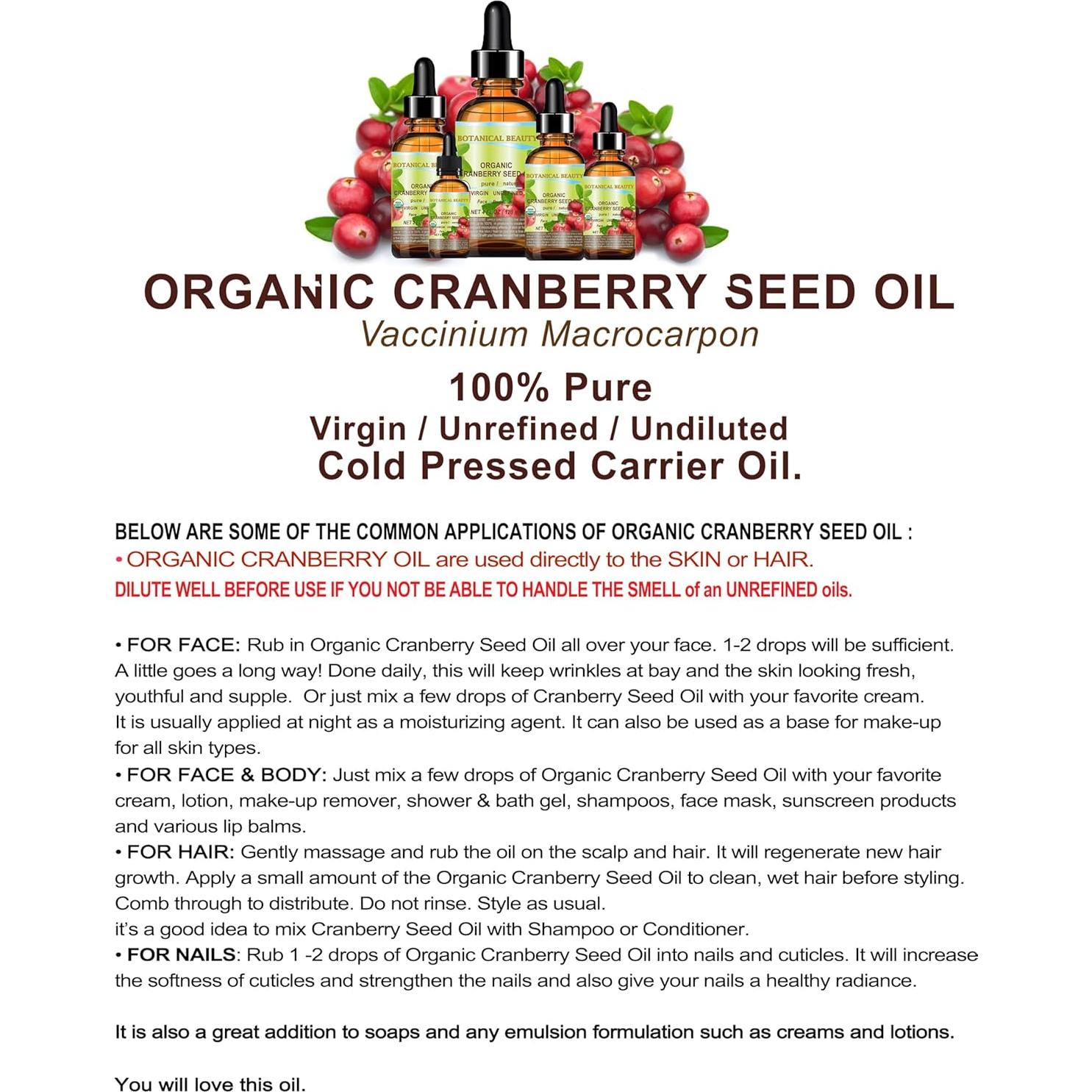 Aceite de Semilla de Arándano Orgánico 120 ml Botanical Beauty