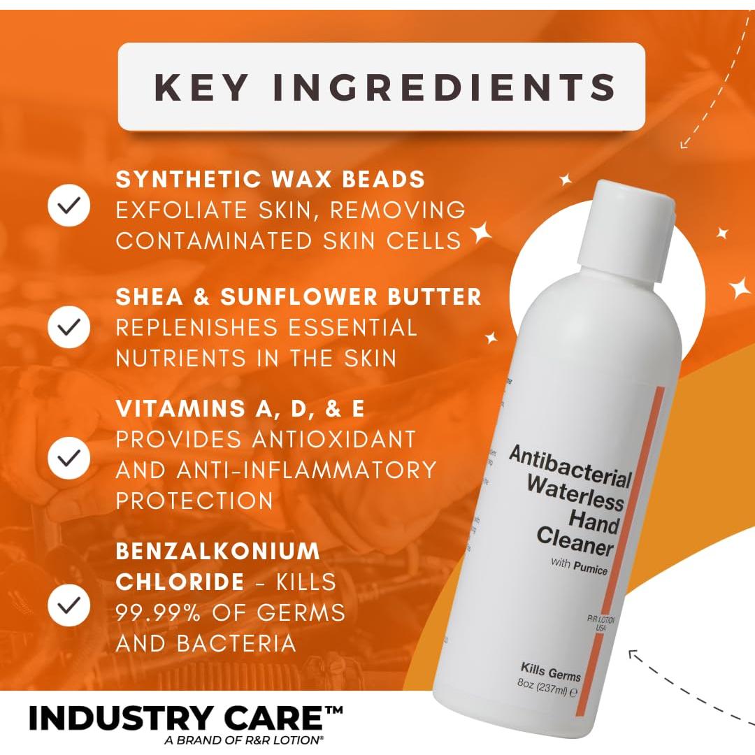 Limpiador de Manos Sin Agua R&R Lotion 32oz - Desinfecta y Hidrata