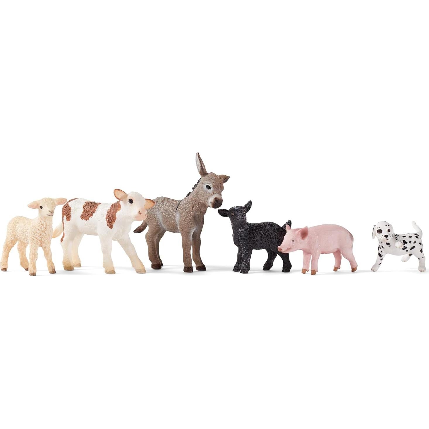Set de Juego Schleich Granja - 6 Animales Realistas para Niños