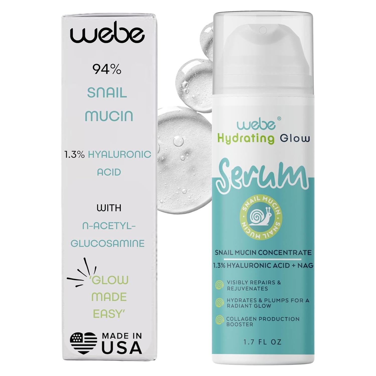 Suero Hidratante WEBE Naturals Mucina de Caracol 94% 81g