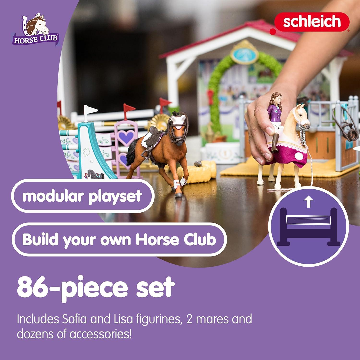 Juego de Torneo de Caballos Schleich 86 Piezas con Yeguas