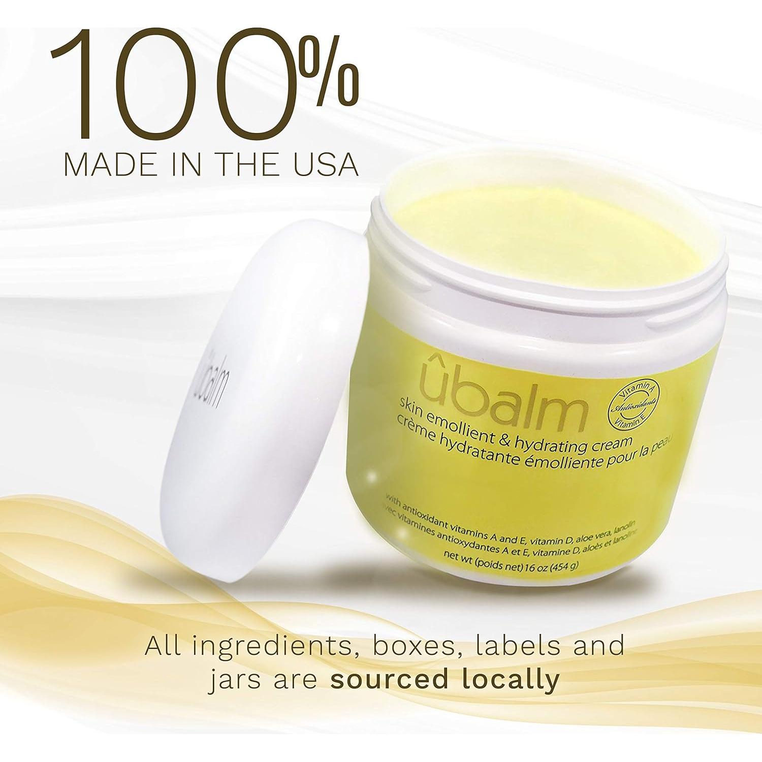 Crema Emoliente Ubalm Amarillo 473 ml con Aloe Vera y Limón