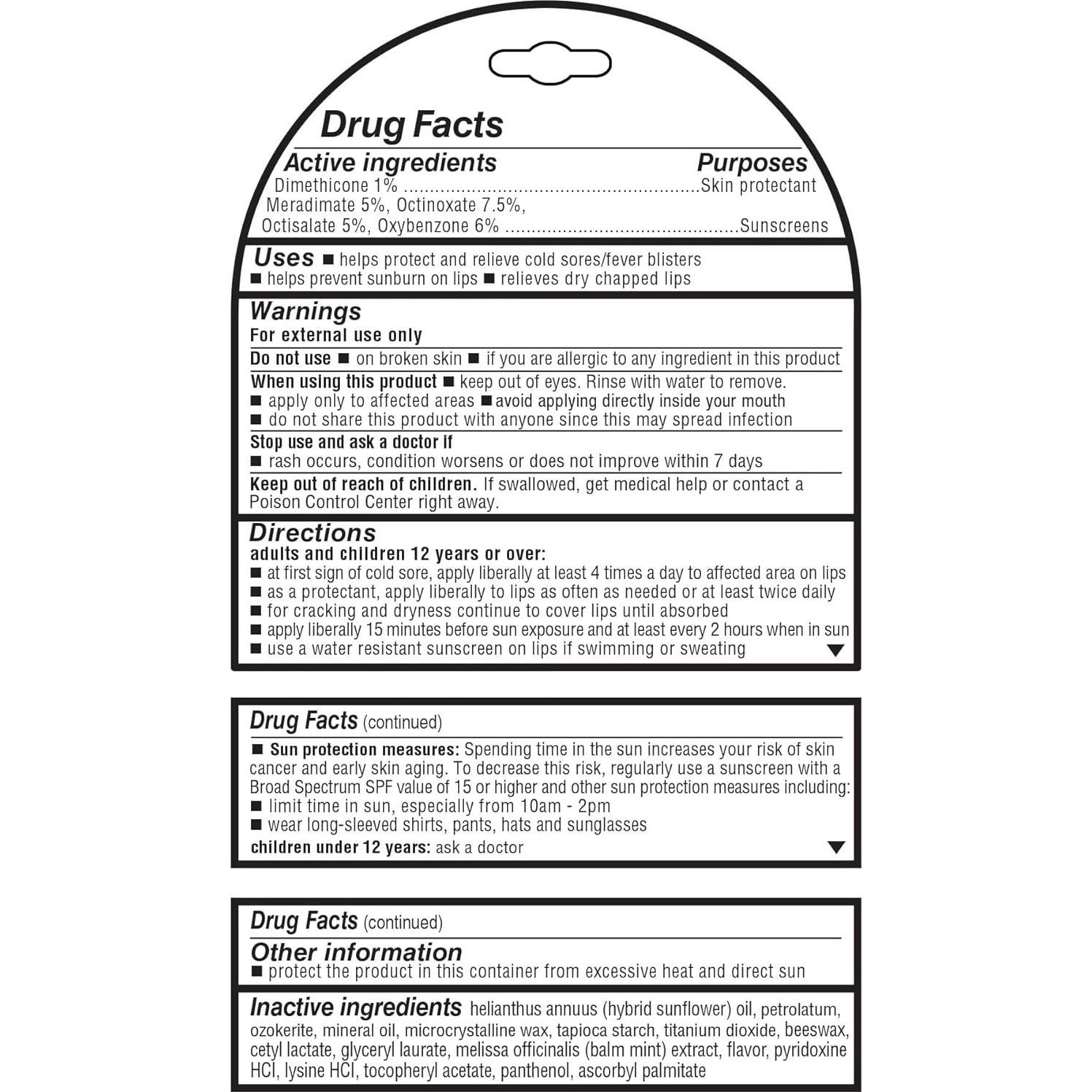 Bálsamo Labial Herpecin L 2.83g con SPF30 - Paquete de 2