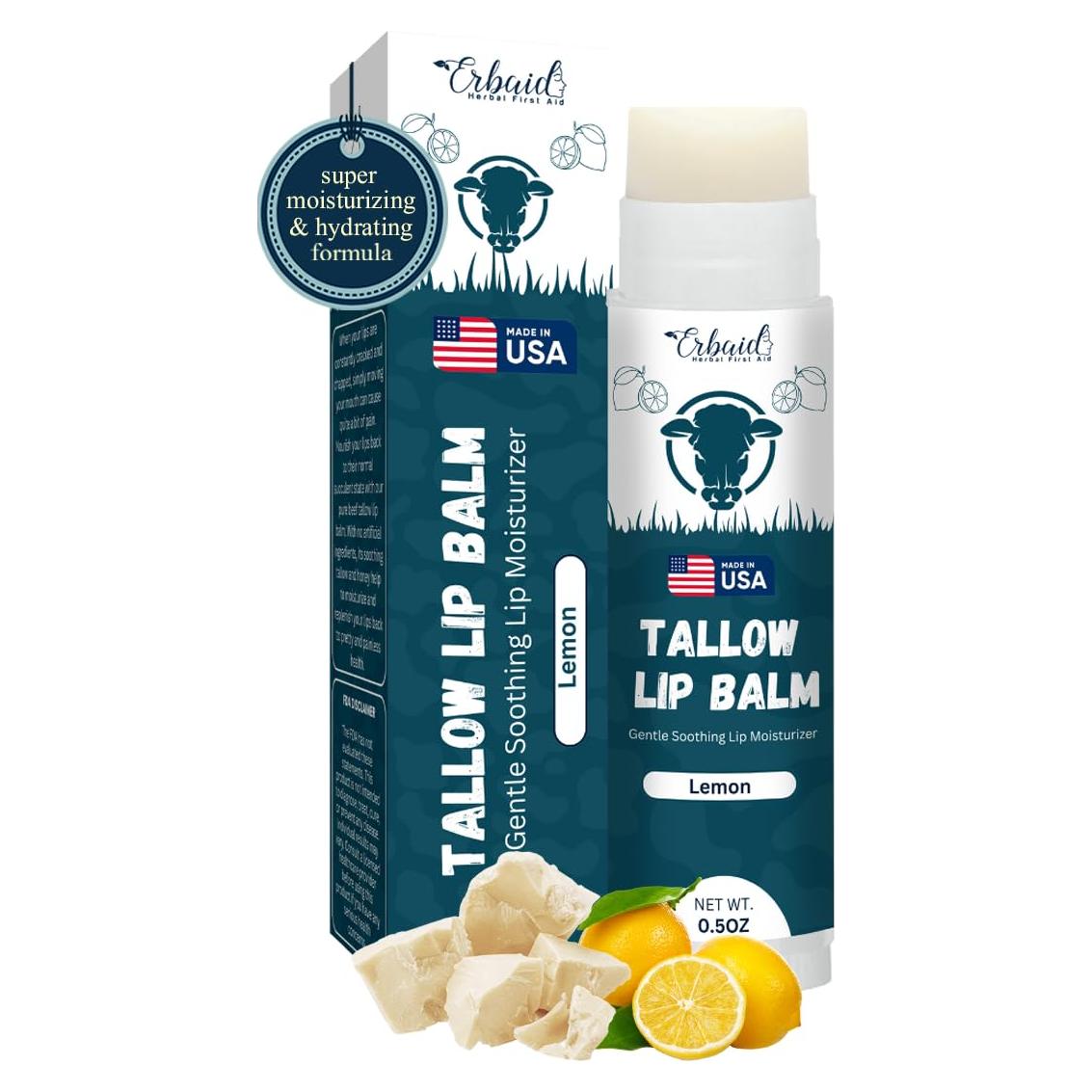 Bálsamo Labial Natural Erbaid - Hidratante de Grasa de Res 32g