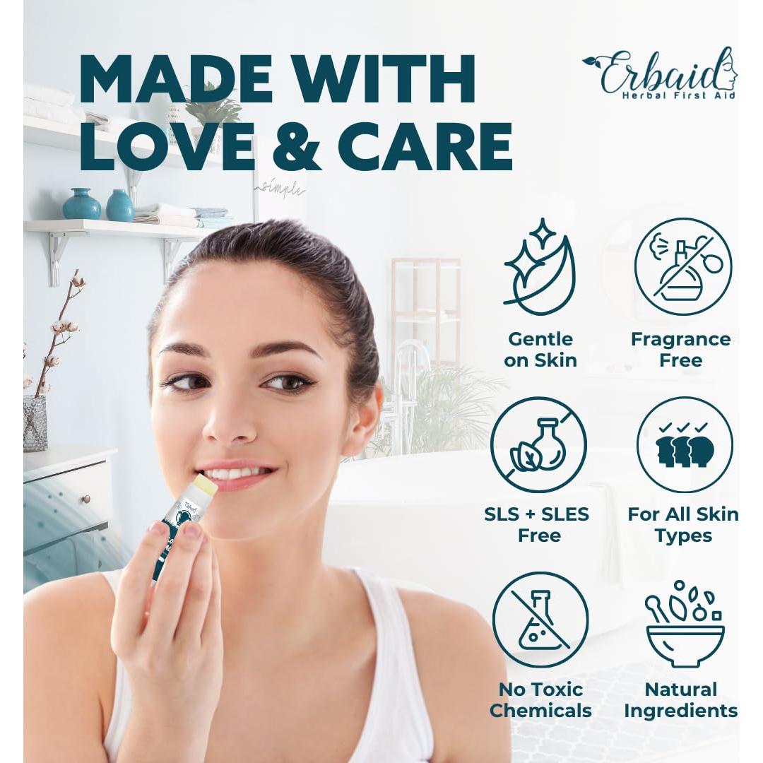 Bálsamo Labial Natural Erbaid - Hidratante de Grasa de Res 32g