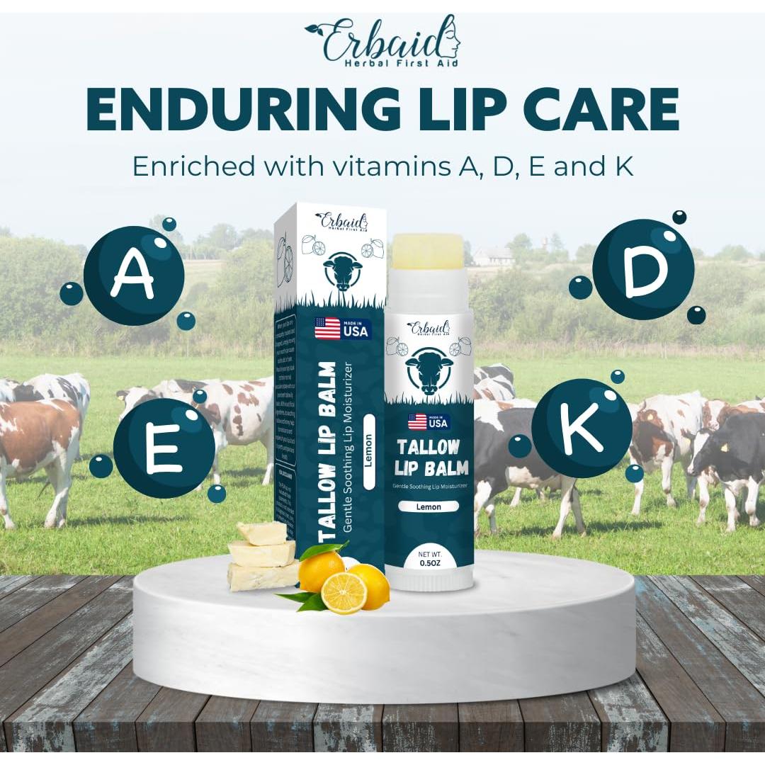 Bálsamo Labial Natural Erbaid - Hidratante de Grasa de Res 32g