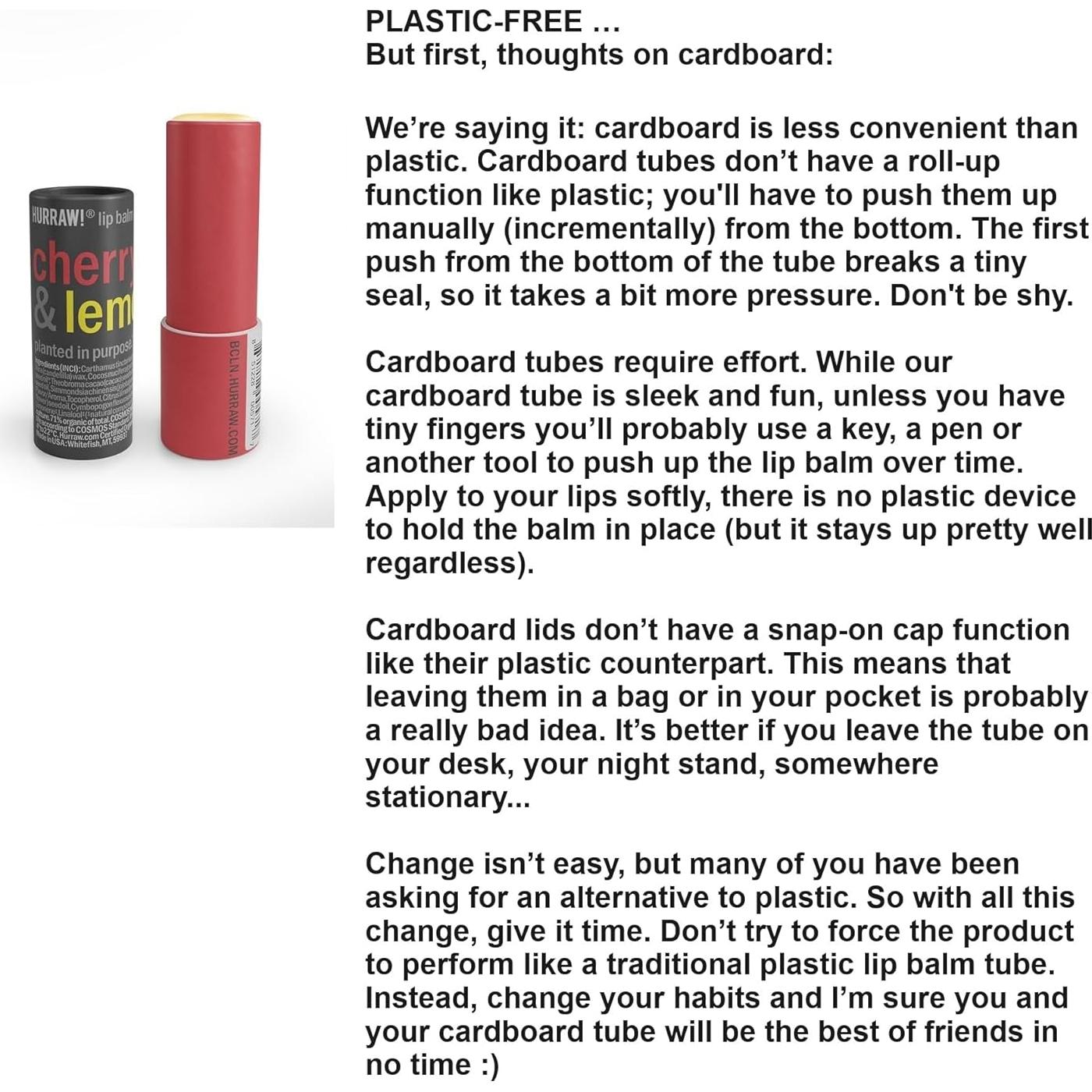 Paquete de 3 bálsamos labiales Hurraw! orgánicos 4.8g