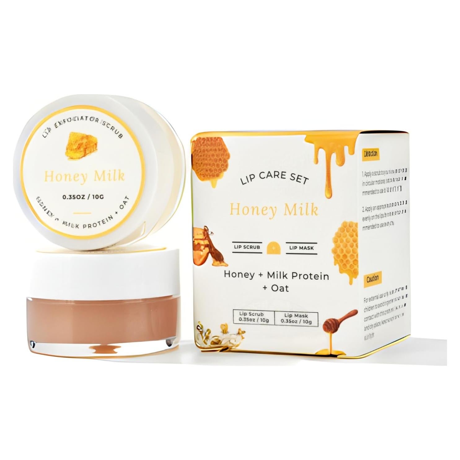 Set de Cuidado de Labios Benatu Miel y Leche - Hidratante y Exfoliante