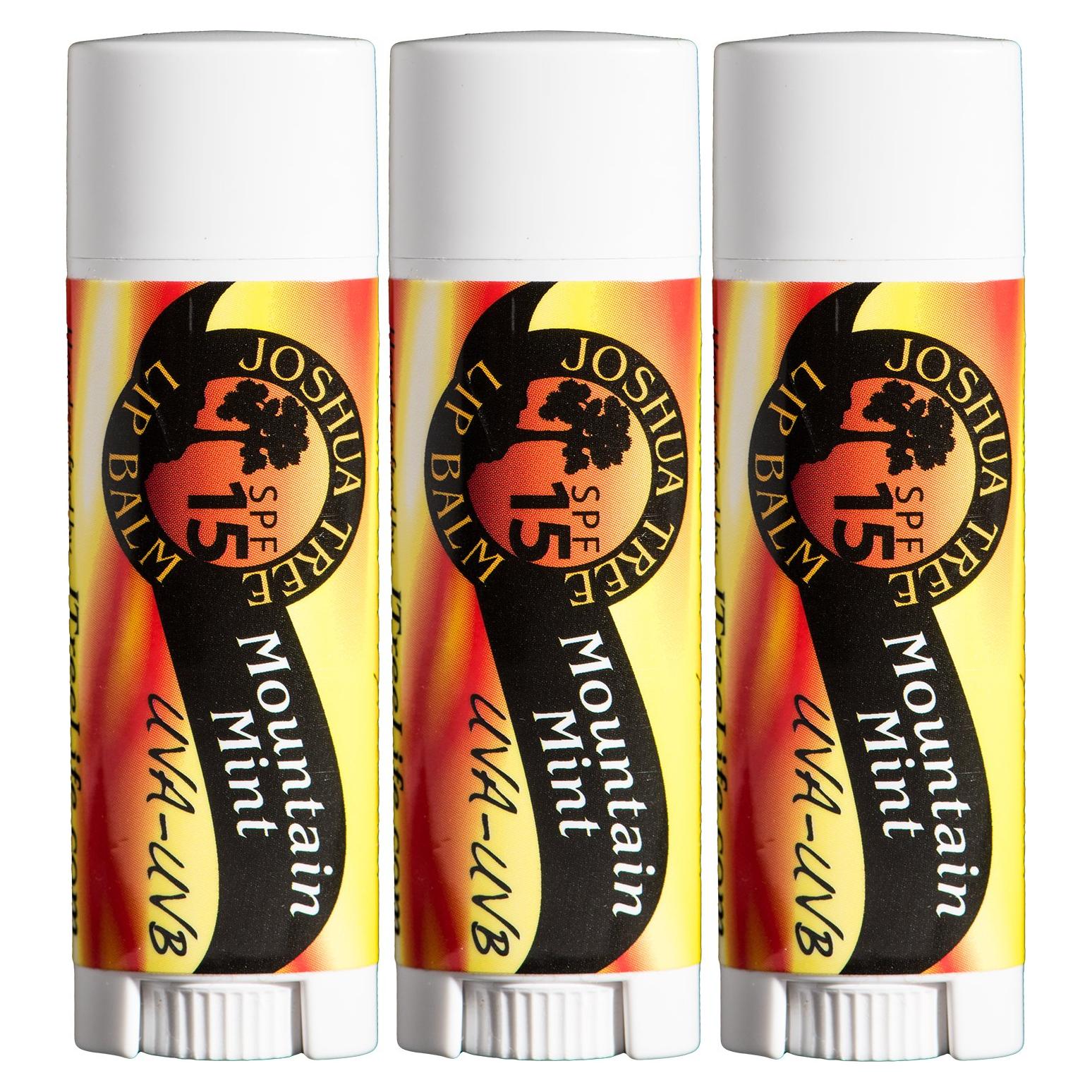 Bálsamo Labial Orgánico Menta de Montaña SPF 15 - 3 Unidades