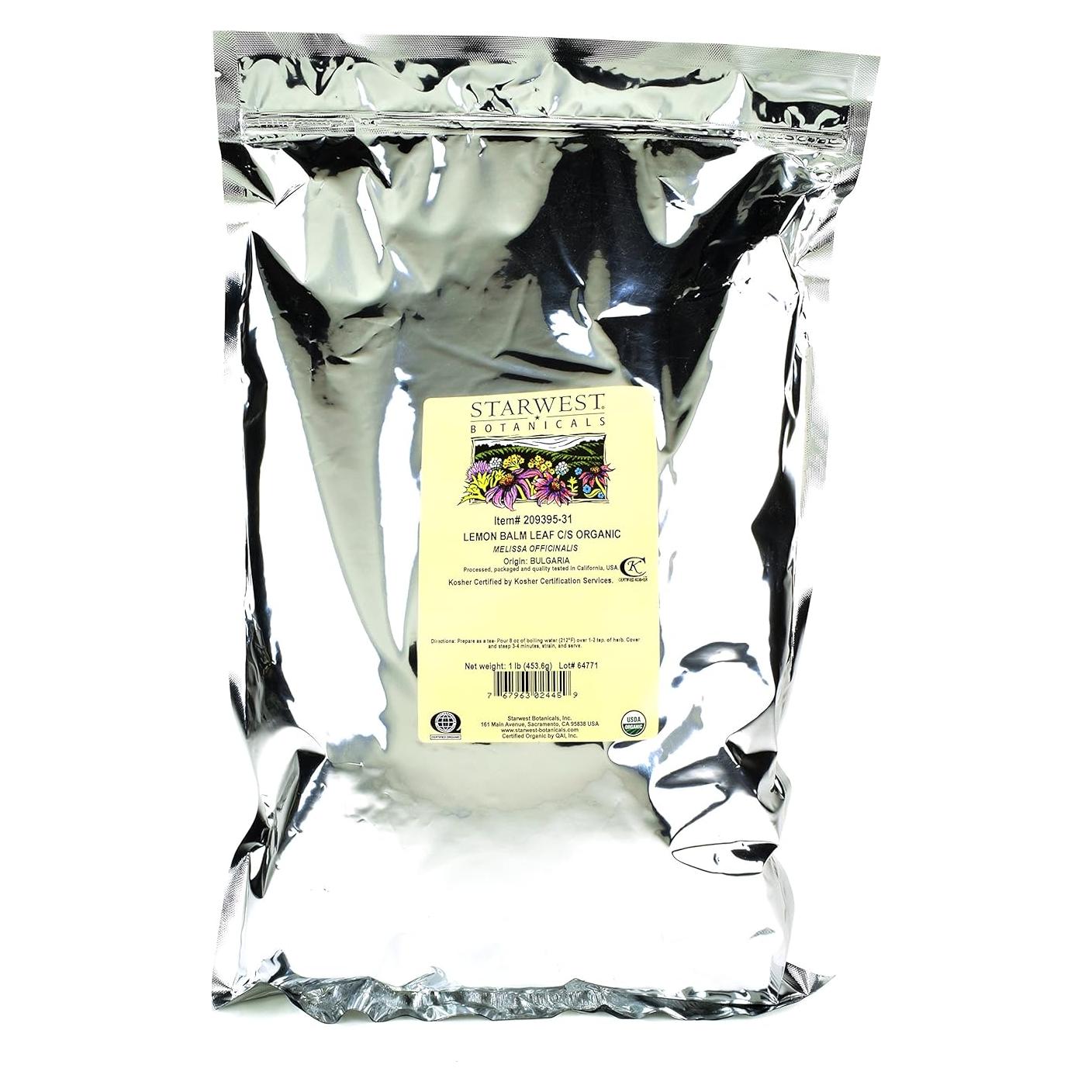 Hoja de Bálamo Limón Orgánico Starwest Botanicals 0.45 kg