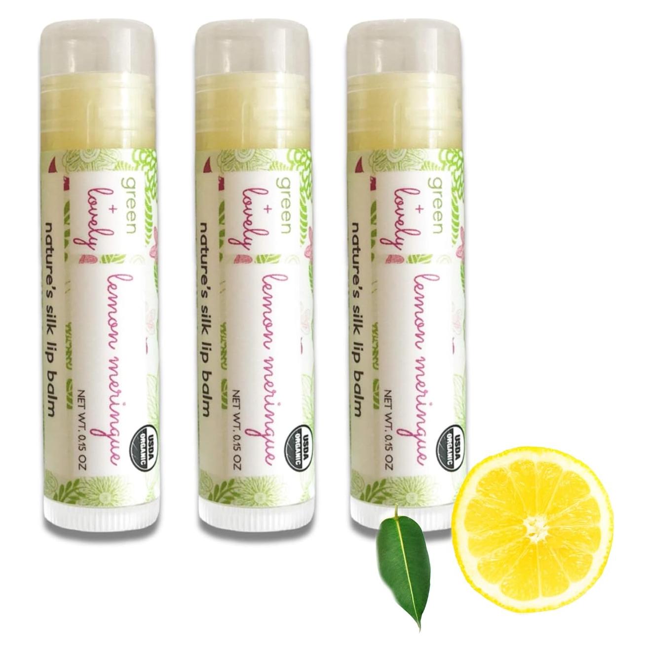 Bálsamo Labial Orgánico Green and Lovely Limón Merengue 3 Unidades