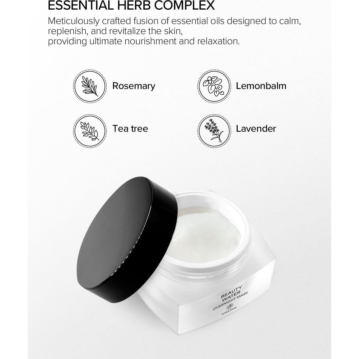 Crema de Noche Hidratante SON&PARK con Agua de Rosa 209g