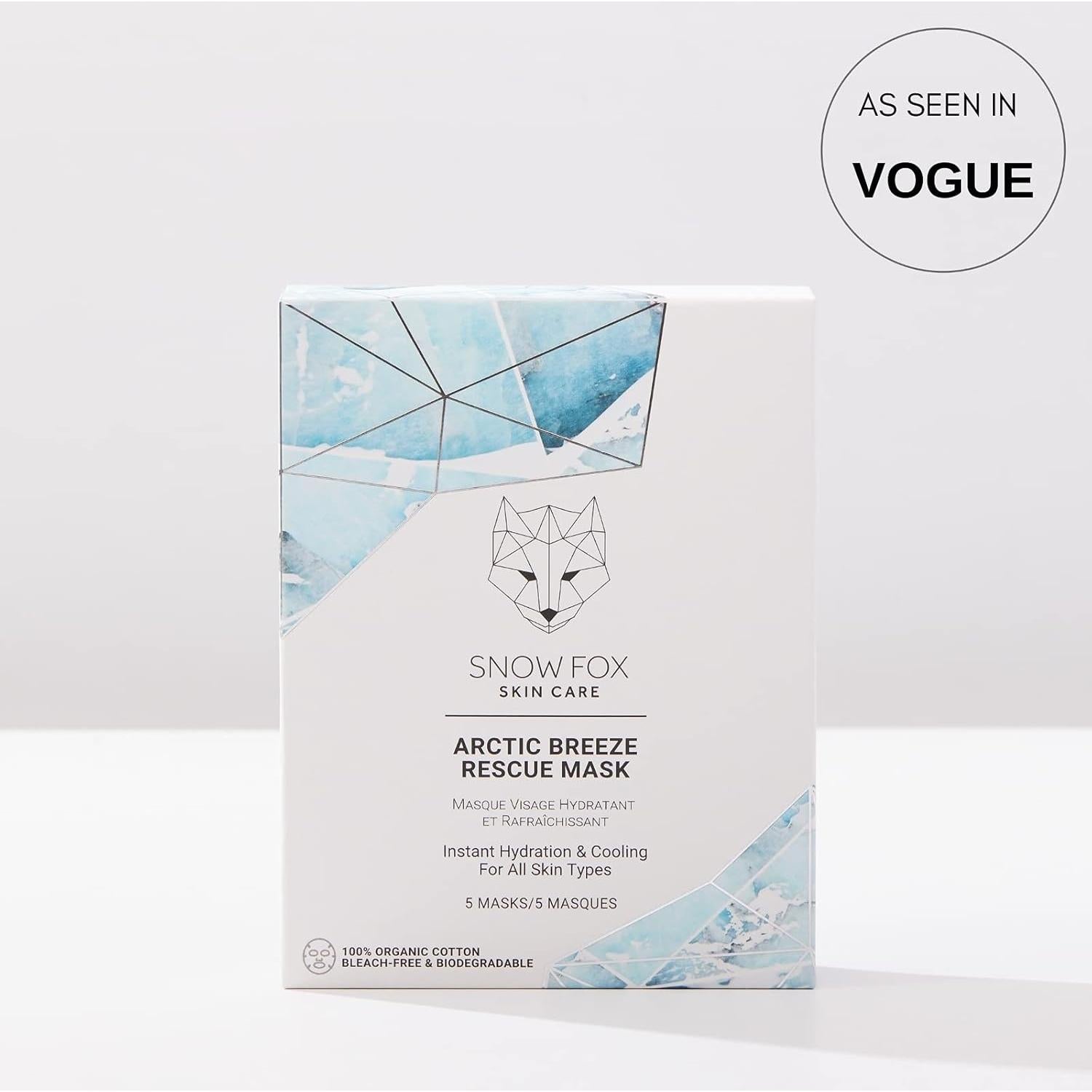 Máscara de Rescate Snow Fox Skincare con Menta y Aloe Vera 1 Unidad