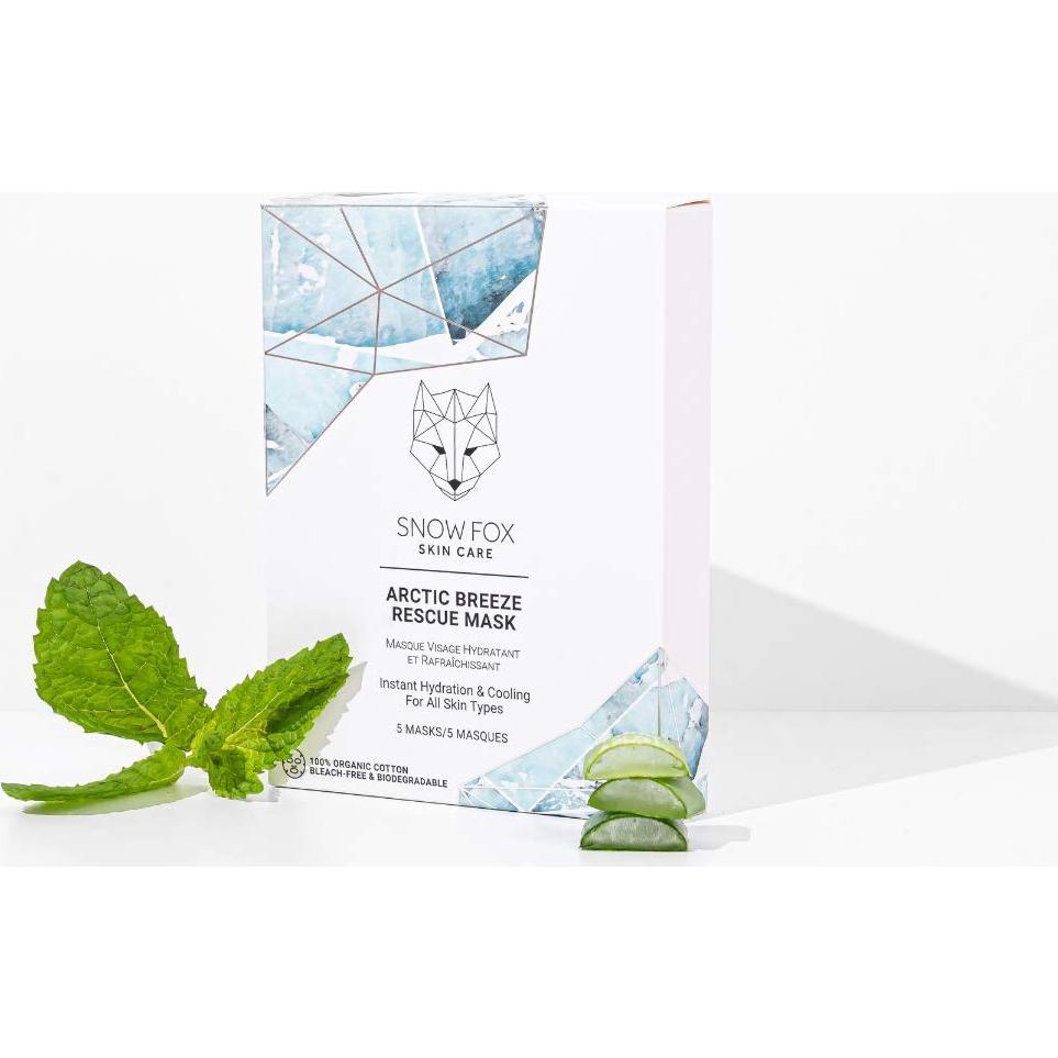 Máscara de Rescate Snow Fox Skincare con Menta y Aloe Vera 1 Unidad