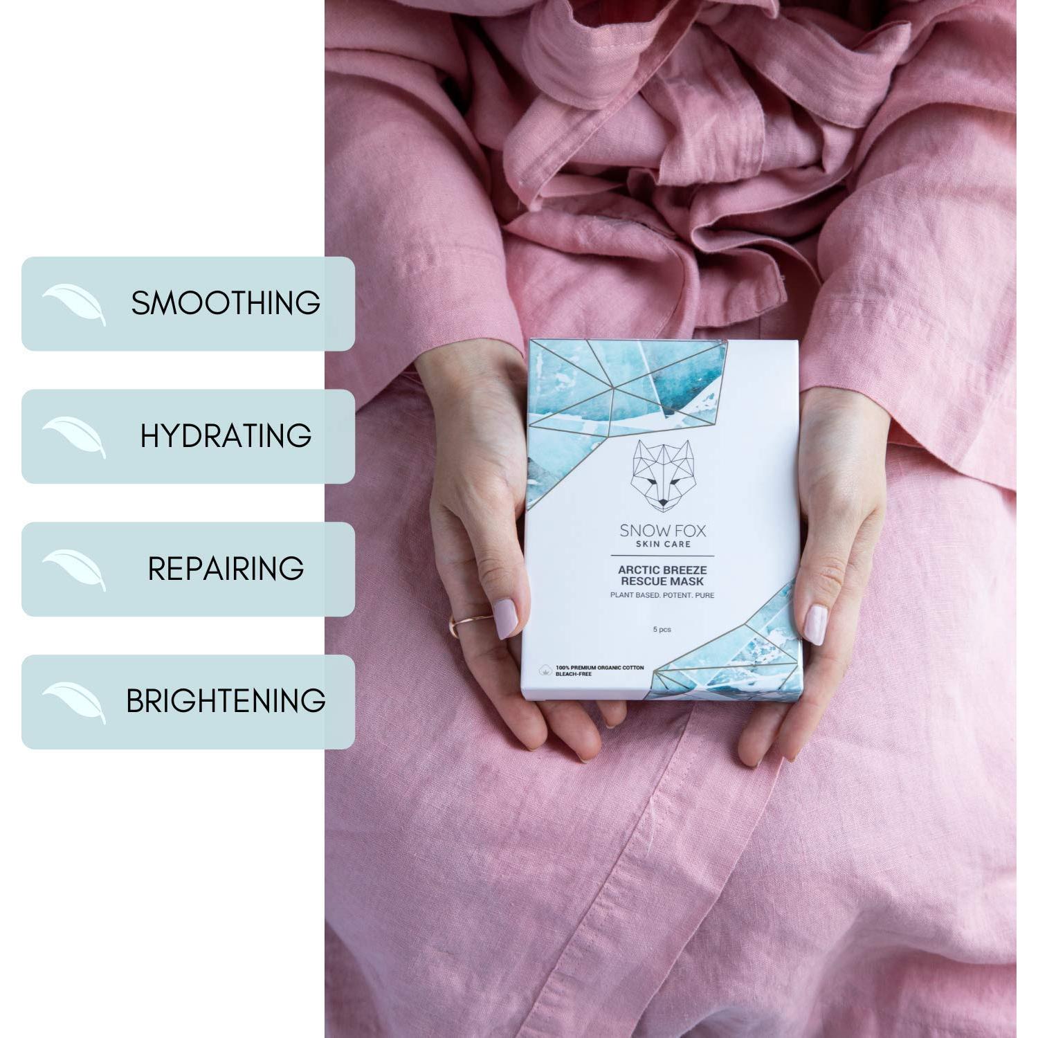 Máscara de Rescate Snow Fox Skincare con Menta y Aloe Vera 1 Unidad