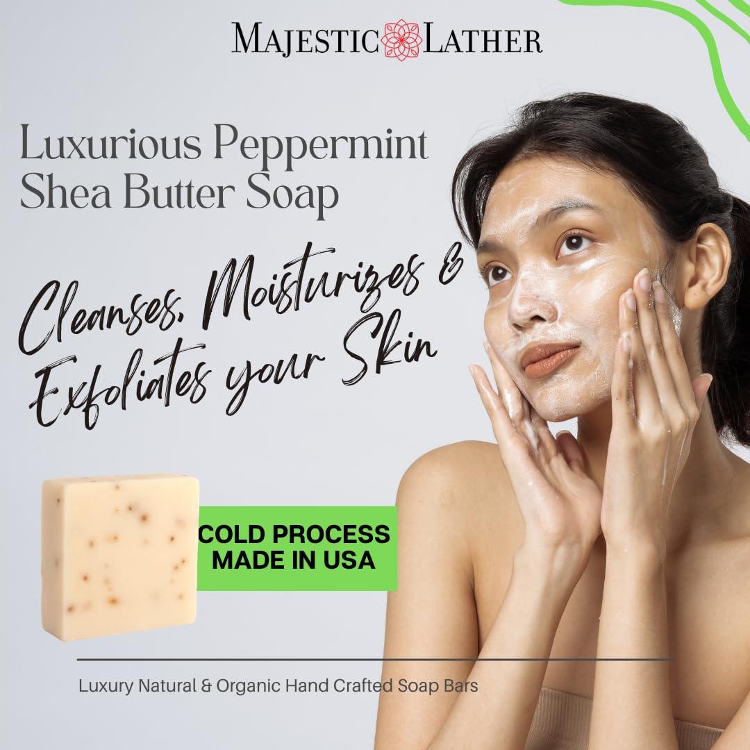 Jabón Exfoliante de Menta Majestic Lather 141.75 g - Hidratante