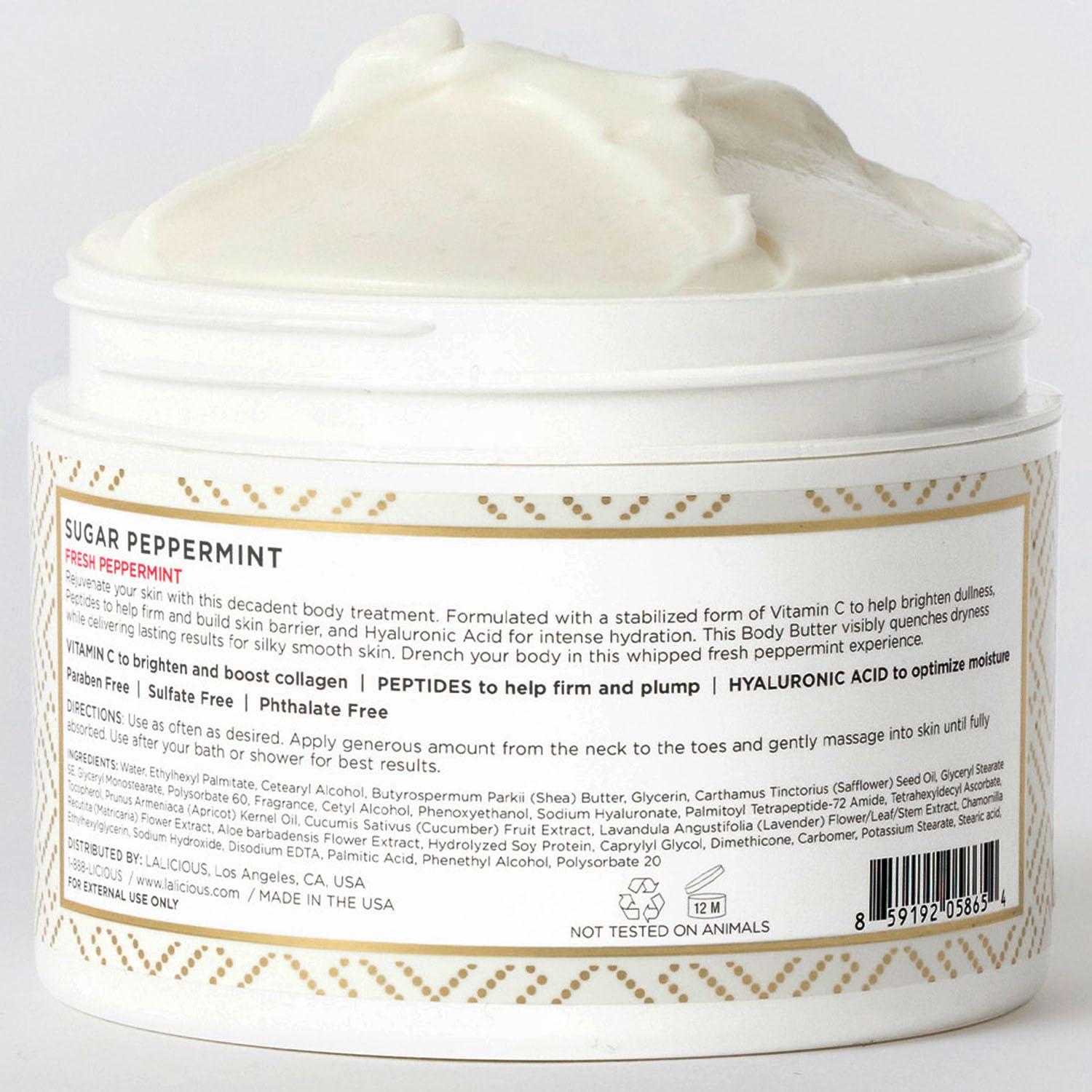 Manteca Corporal de Azúcar de Menta LALICIOUS 321.6g