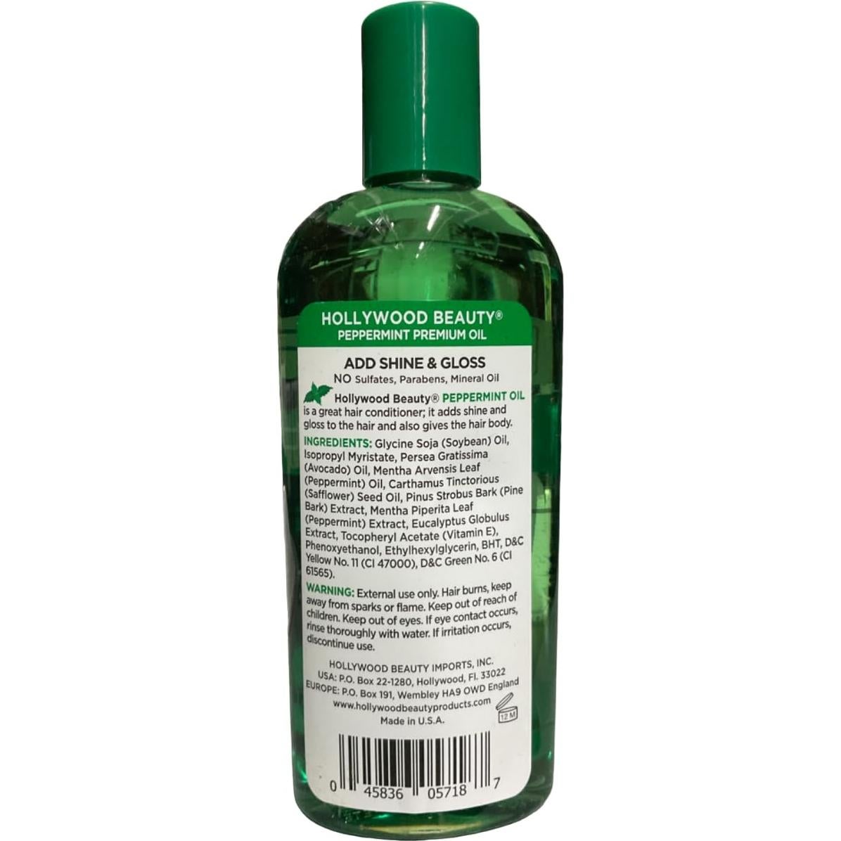 Aceite para Cabello de Menta Hollywood Beauty 227g - Acondicionador
