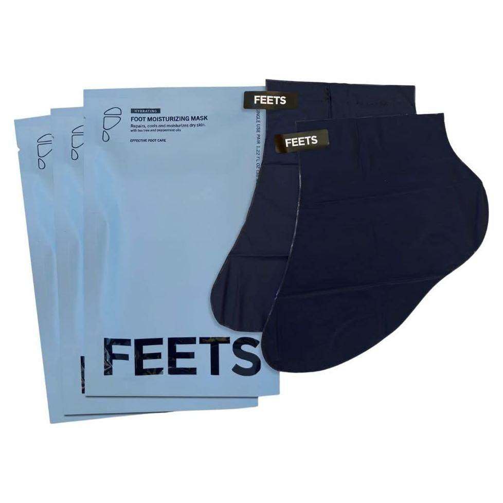 Mascarilla Hidratante para Pies FEETS - 3 Pack, Aceite de Árbol de Té y Menta