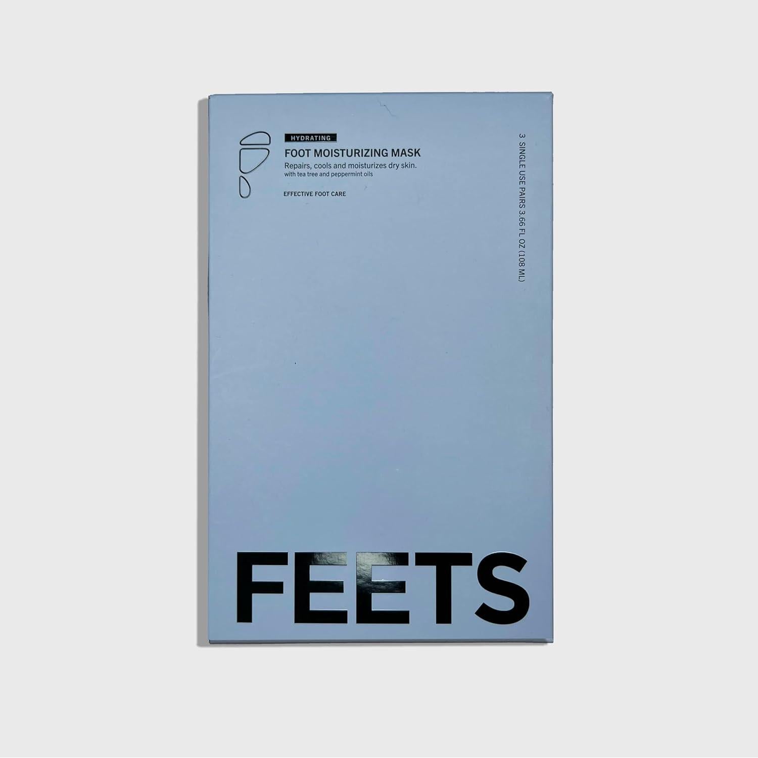 Mascarilla Hidratante para Pies FEETS - 3 Pack, Aceite de Árbol de Té y Menta