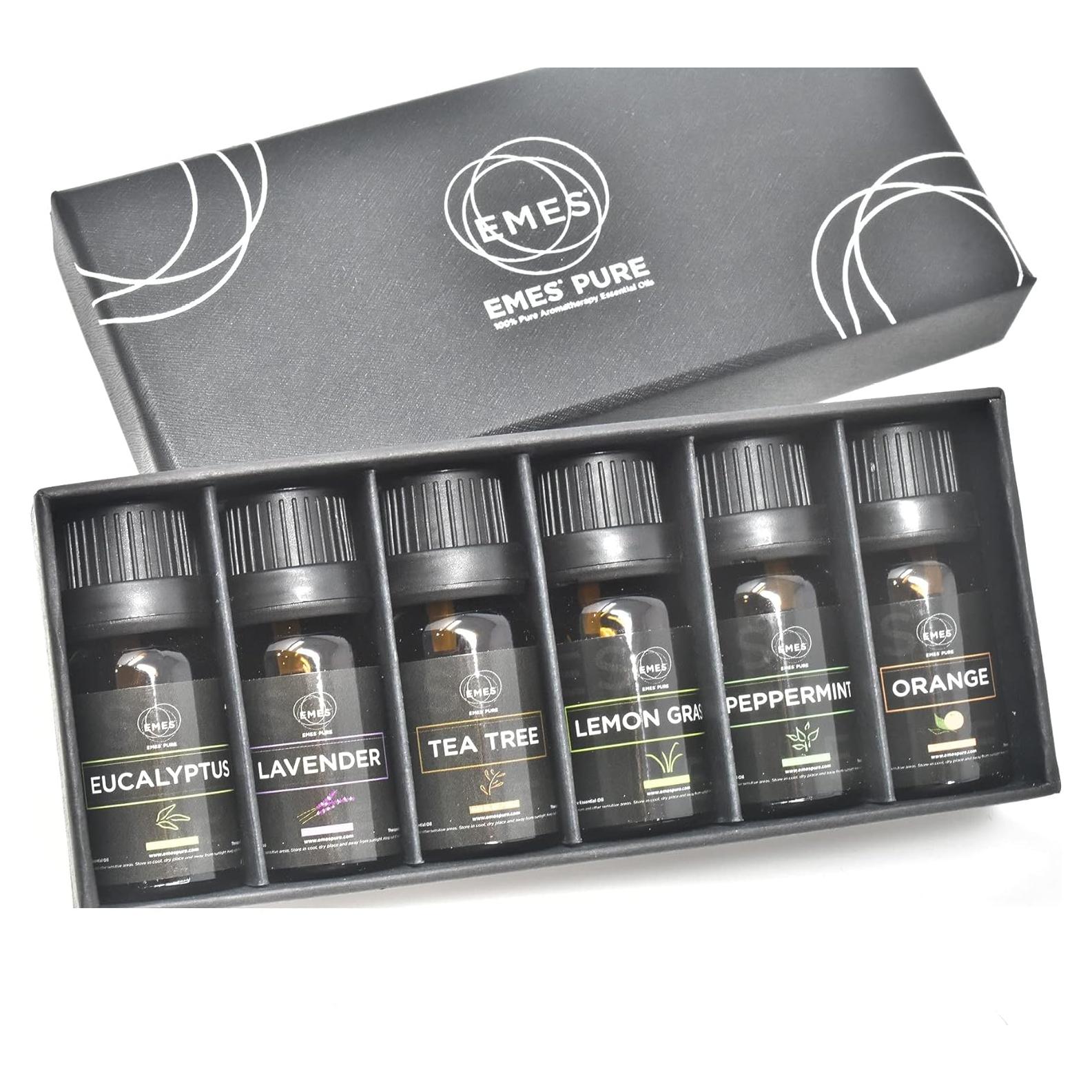 Juego de Aceites Esenciales Puro EMES - 6 Fragancias Naturales