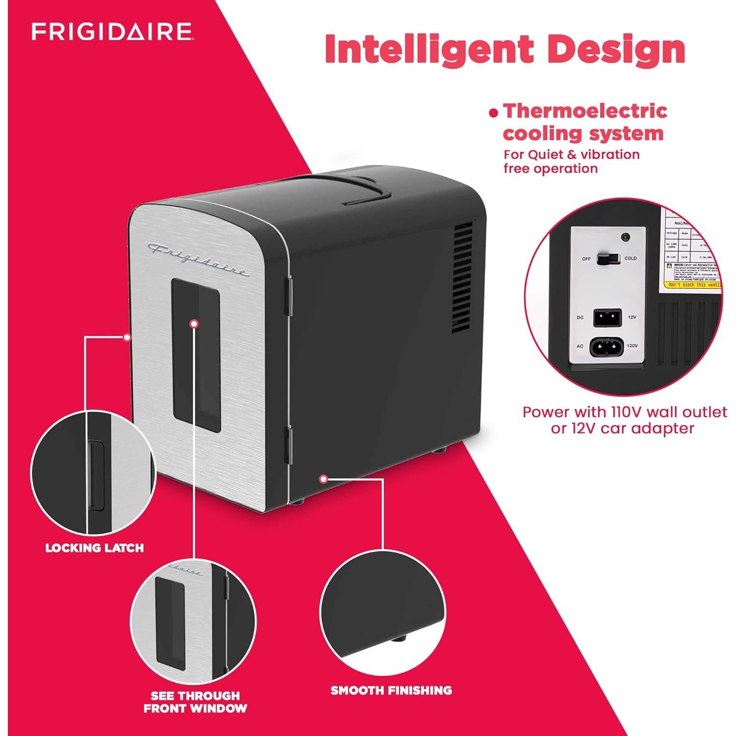 Mini Nevera Portátil Frigidaire EFMIS189-SS 10L Acero Inoxidable