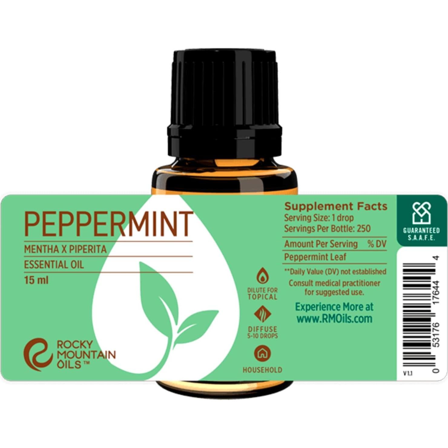 Aceite Esencial de Menta Pura Rocky Mountain Oils 15ml
