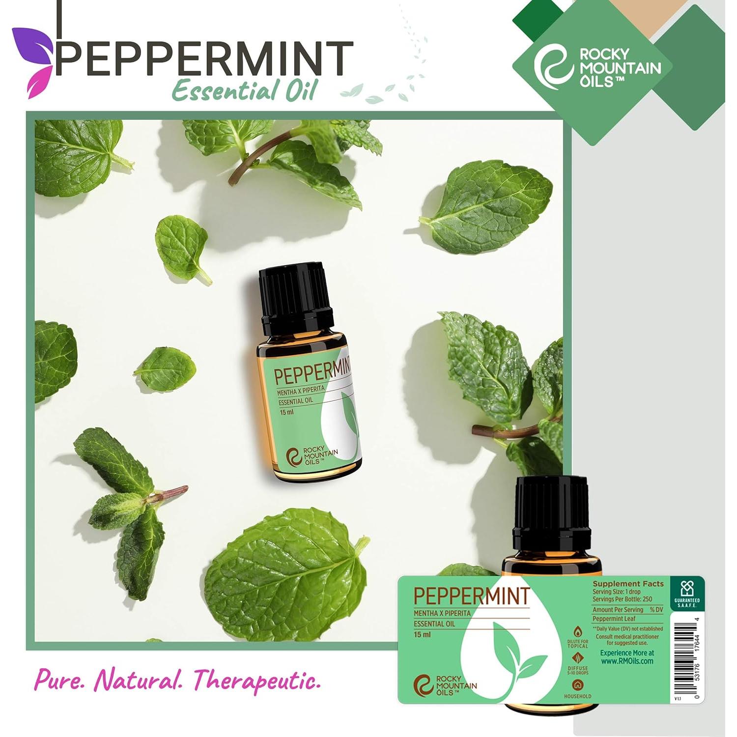 Aceite Esencial de Menta Pura Rocky Mountain Oils 15ml