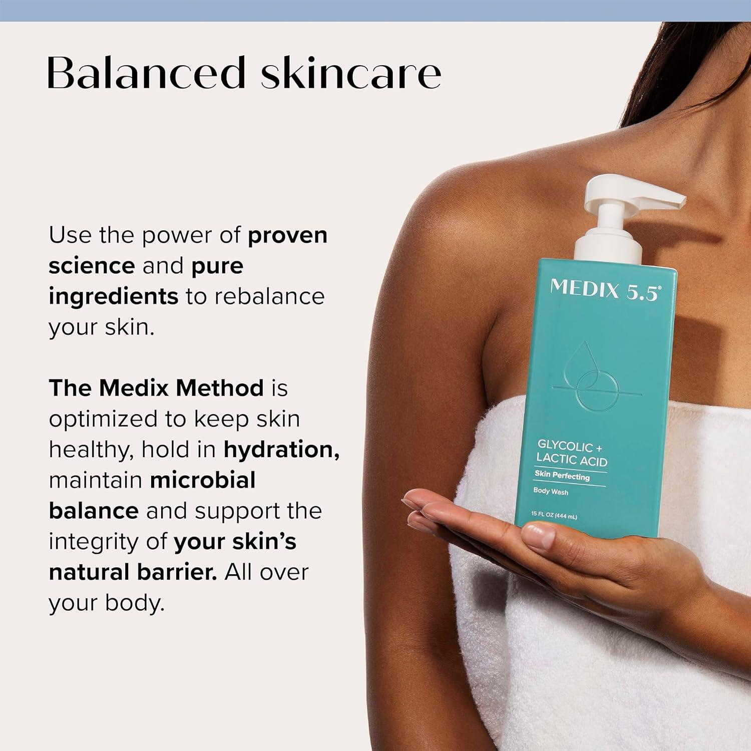 Gel de Ducha Exfoliante Medix 5.5 con Ácido Glicólico 443 ml