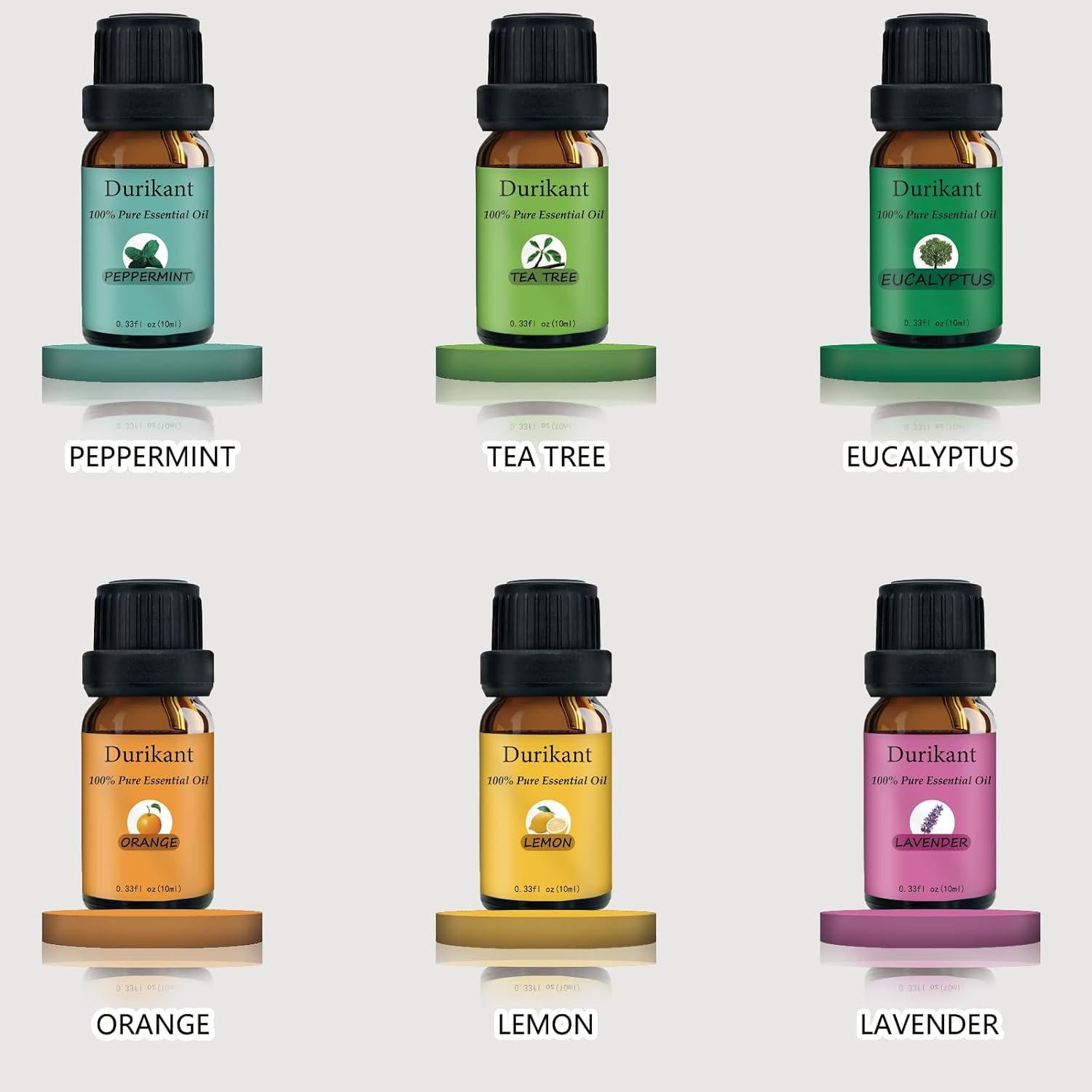 Juego de Aceites Esenciales Durikant 6-Pack 9.8 ml Puro Natural