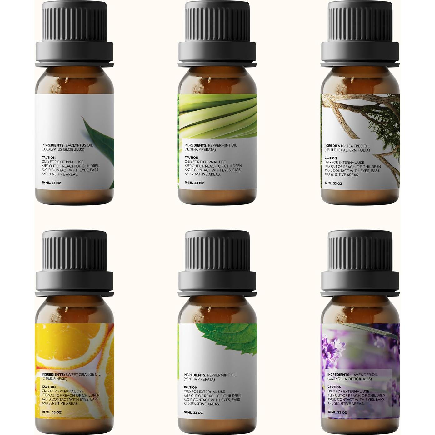 Set de Aceites Esenciales Pure Aroma - 6 x 10ml Aromaterapia