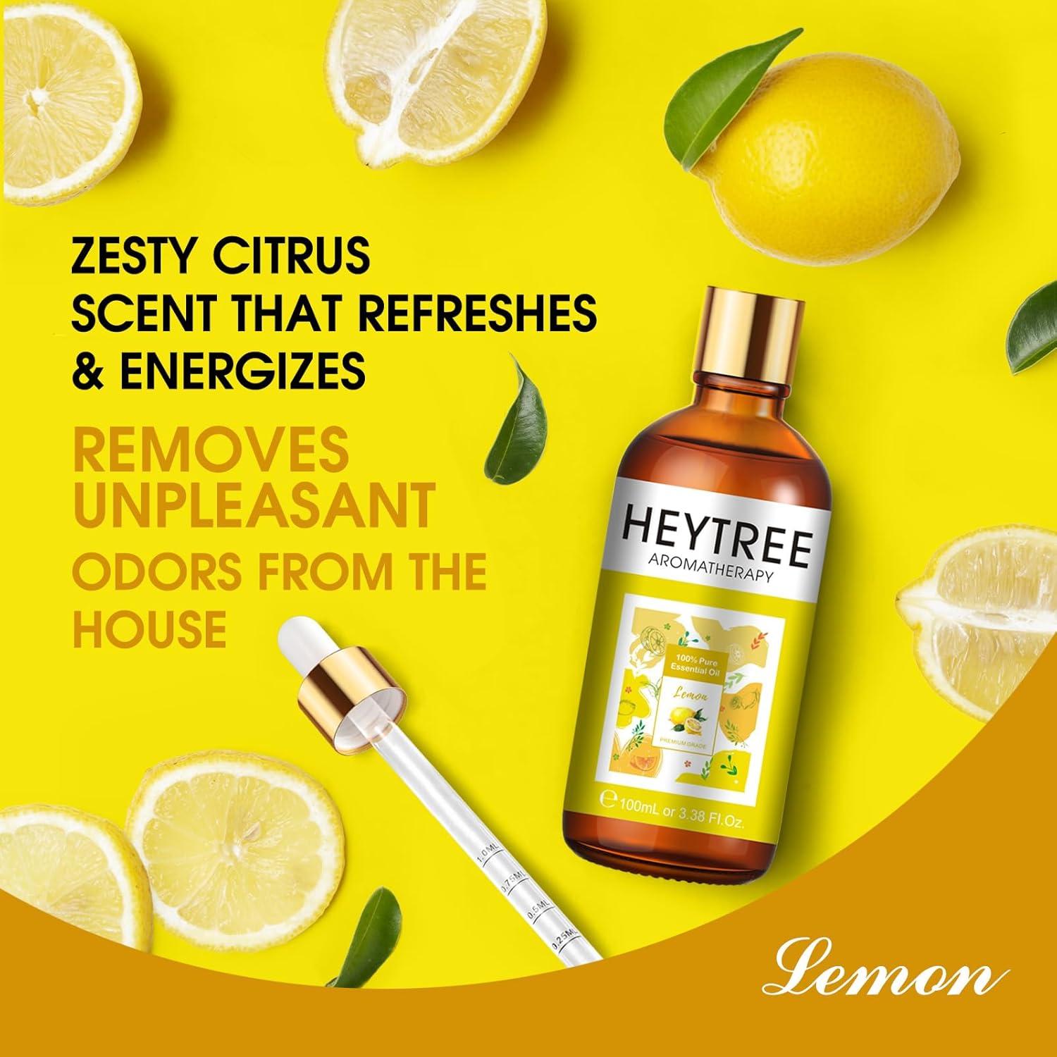 Aceite Esencial de Limón HEYTREE 100ml - Energizante y Limpiador