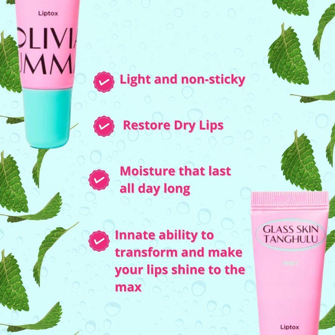 Bálsamo Labial Voluminizador OLIVIAUMMA Menta 10ml - Hidratante No Pegajoso