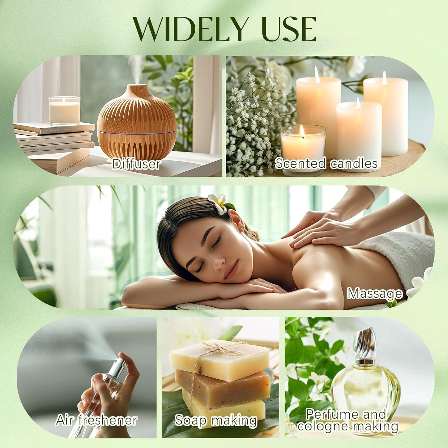 Juego de 12 Aceites Esenciales Ethlauff 5 ml para Difusores