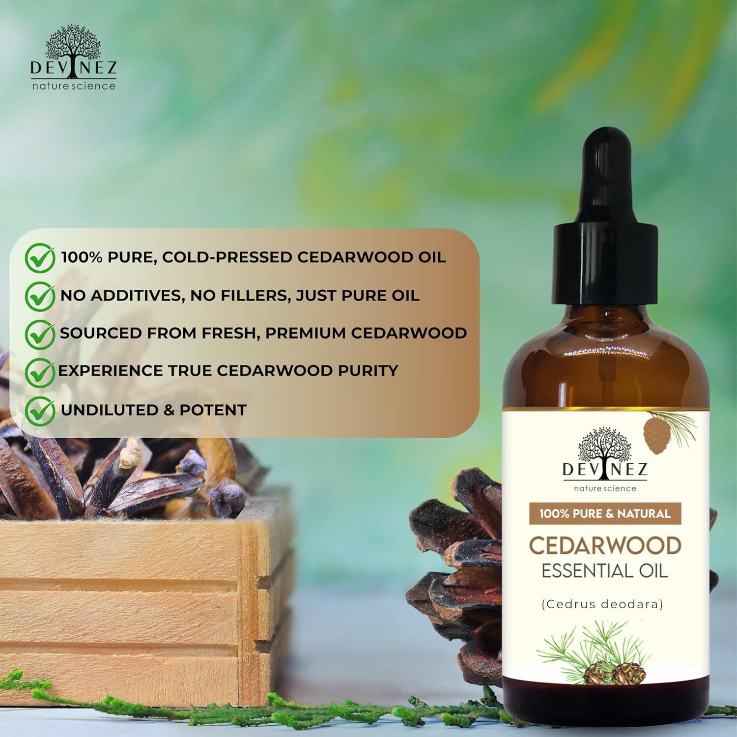 Aceite Esencial Madera de Cedro 30ml Devinez - 100% Natural