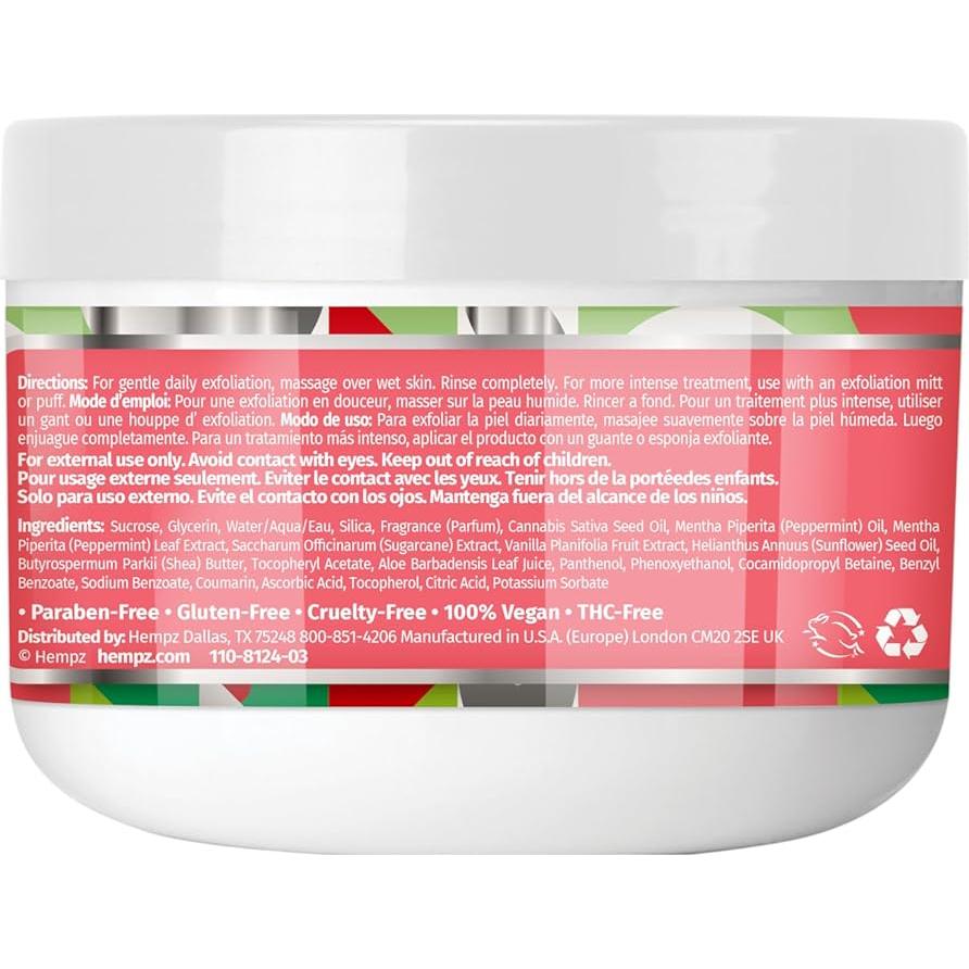 Exfoliante Corporal Hempz Azúcar de Menta 113 g - Hidratante