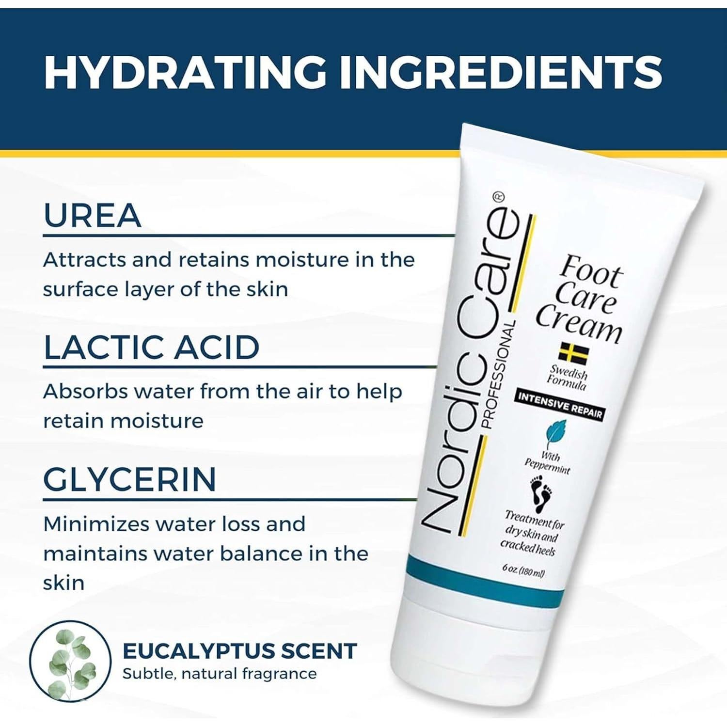 Crema para pies Nordic Care 170g - Hidratante con menta y eucalipto