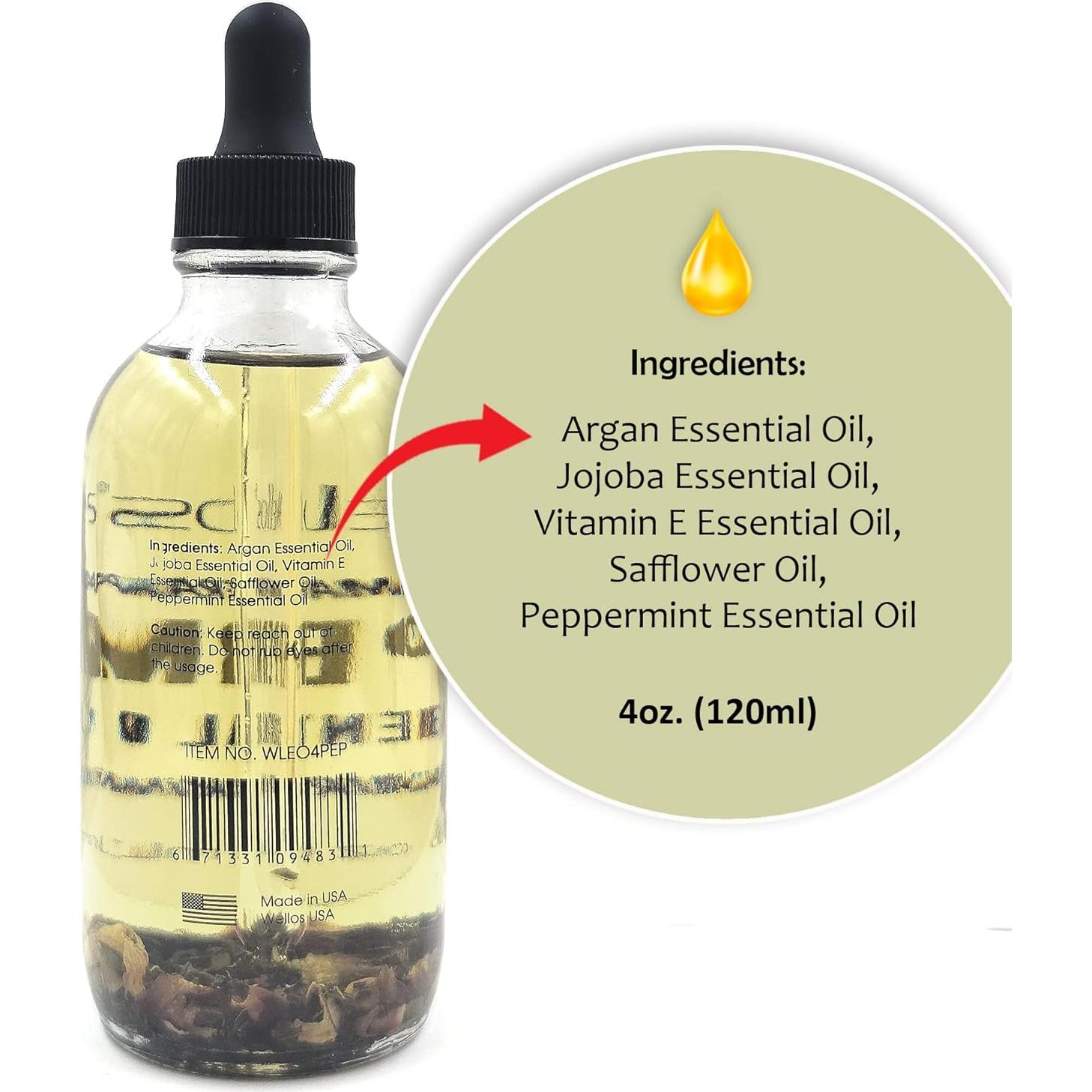 Aceite Esencial de Aromaterapia Wellos Menta 120ml Hidratante